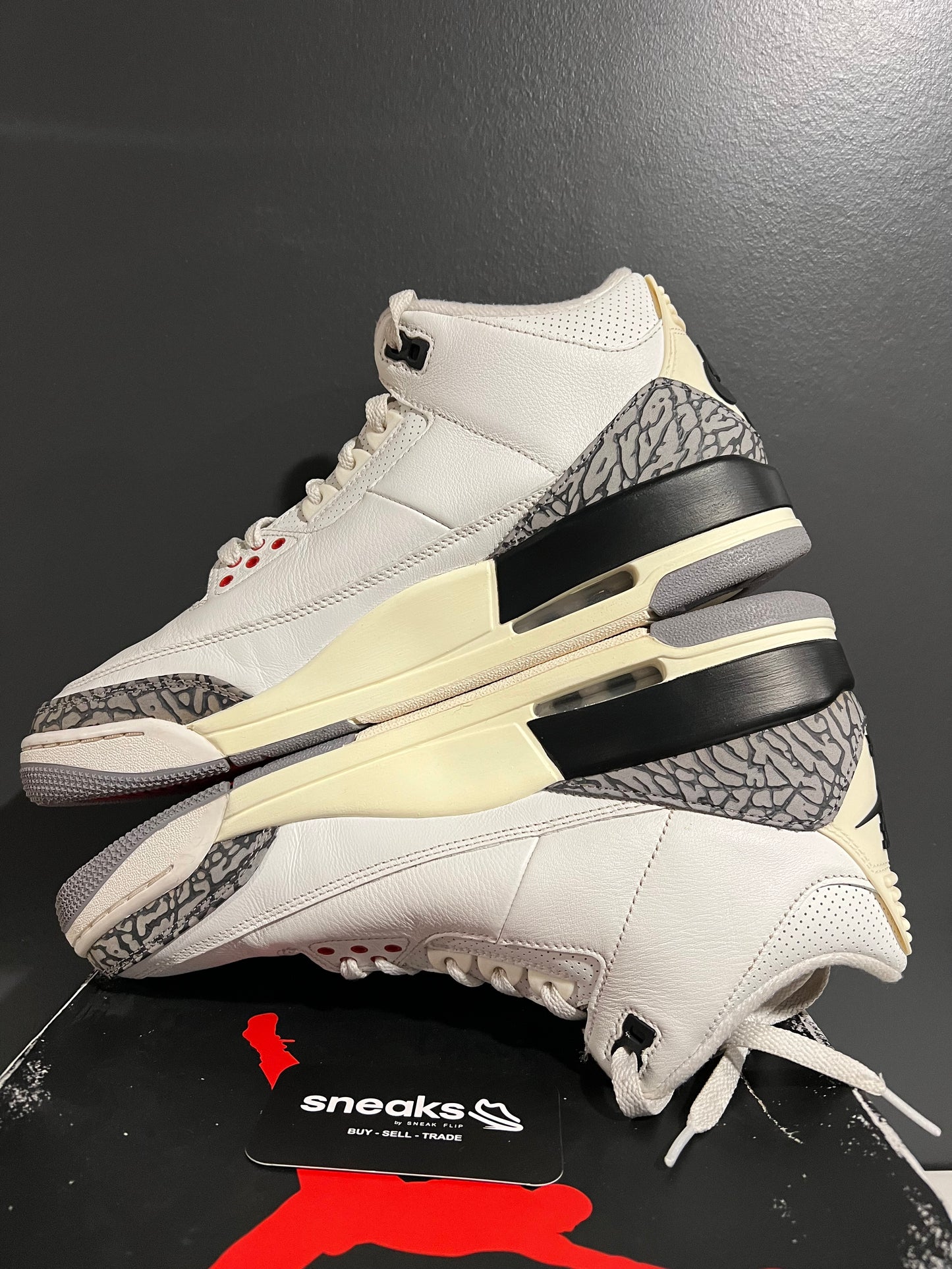 USED Air Jordan 3 Retro White Cement Reimagined DN3707-100 SIZE 10.5M OG ALL