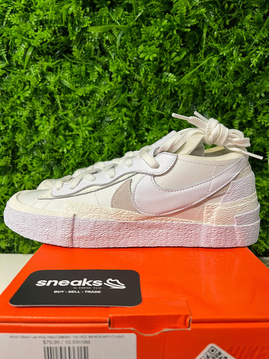 Nike Blazer Low Sacai Black Patent Leather - New (WITH DEFECTS)