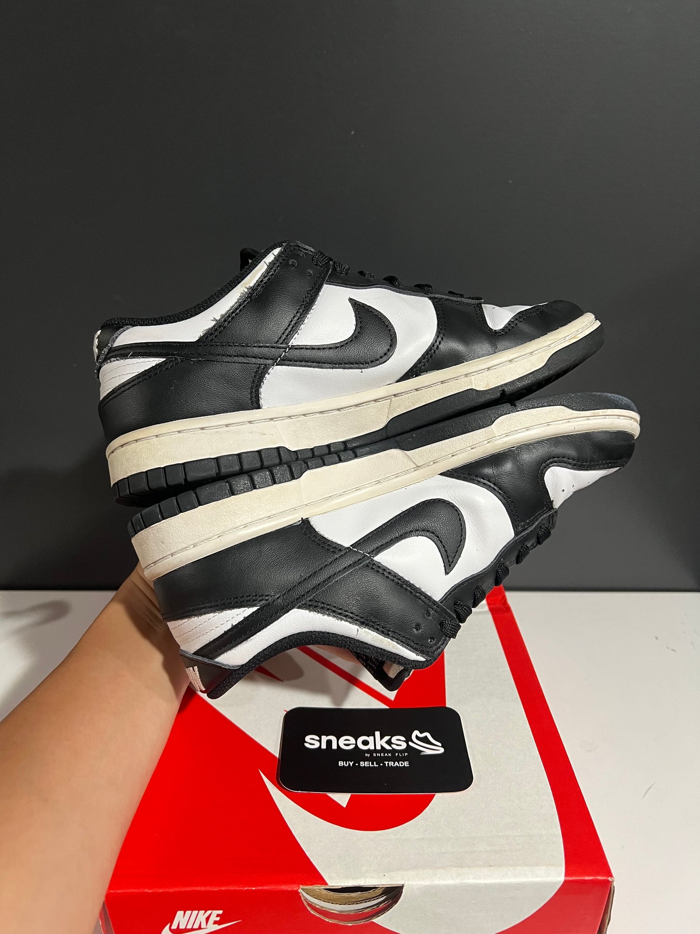 USED Wmns Dunk Low Black White DD1503-101 SIZE 6.5M OG ALL AG25-240