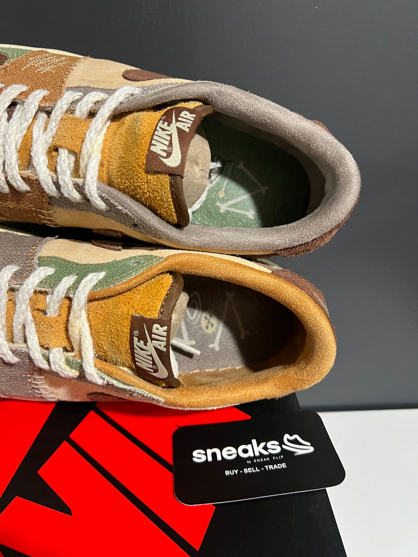 USED Zion Williamson x Air Jordan 1 Retro Low OG Voodoo DZ7292-200 SIZE 9.5M OG ALL AG25-313