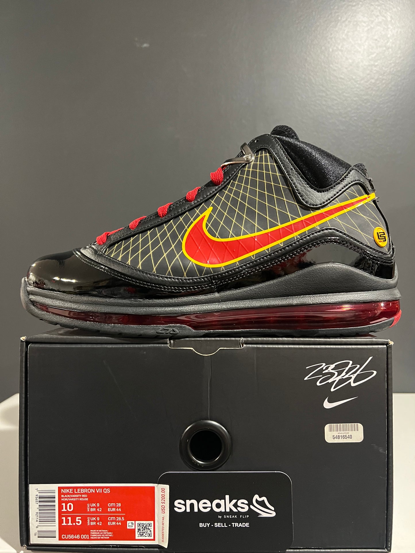 USED Air Max LeBron 7 Fairfax CU5646-001 SIZE 10M OG ALL AG25-282
