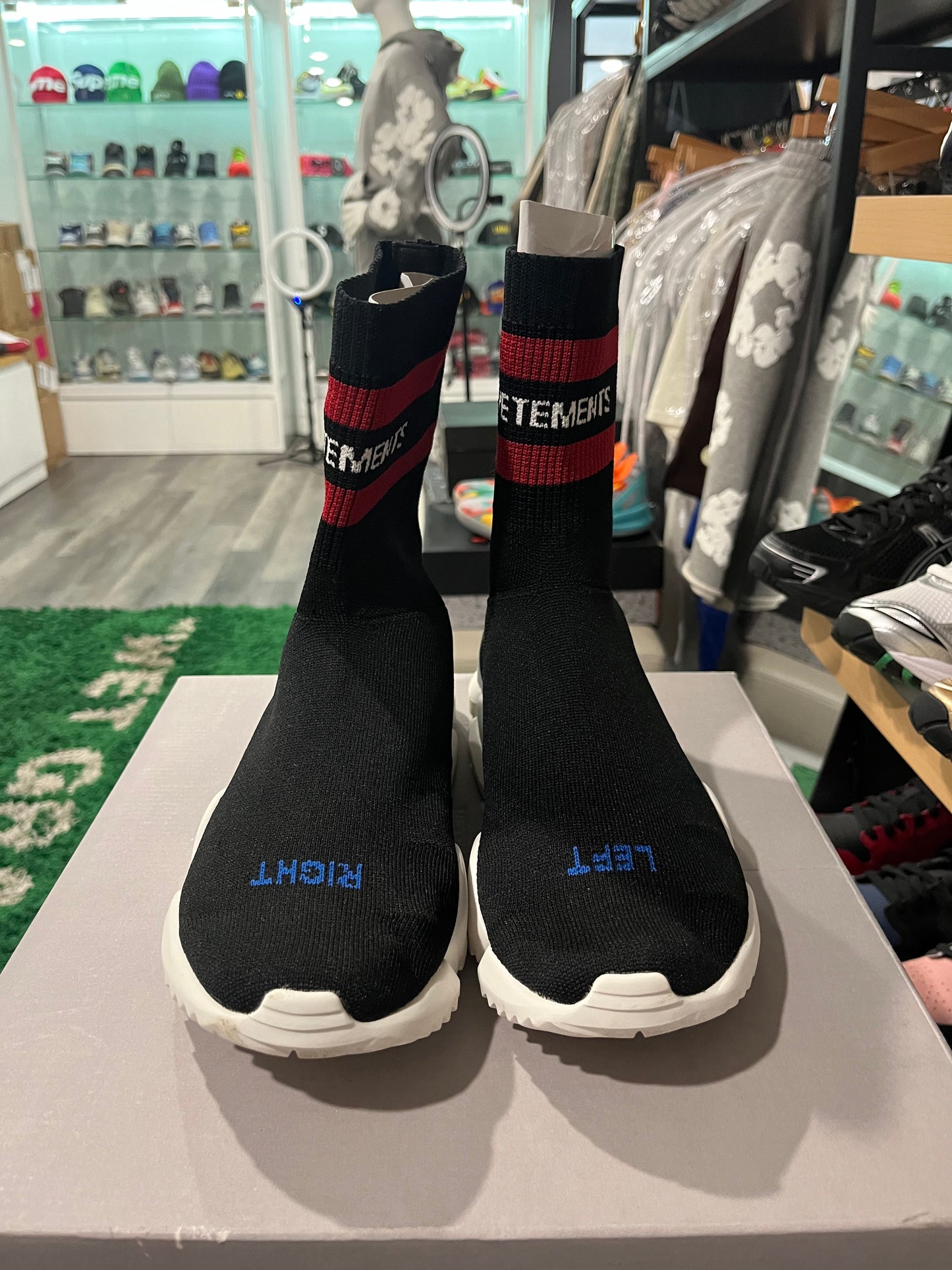 Vetements x Sock Pump High Top Black CN3307 USED SIZE 8.5 OG ALL