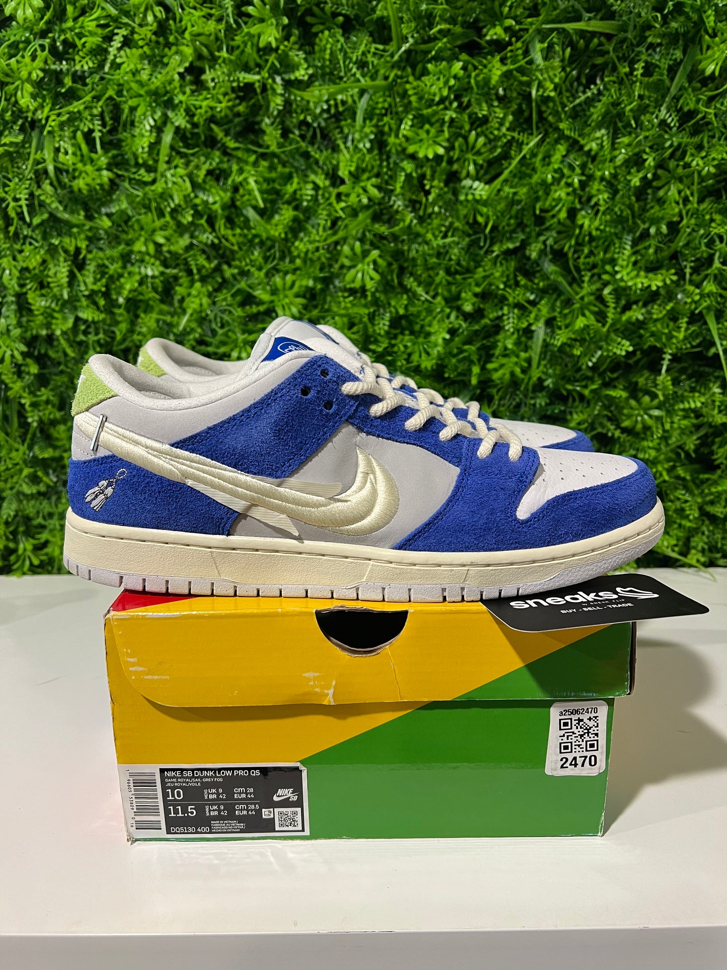USED Fly Streetwear x Dunk Low Pro SB Gardenia DQ5130-400 SIZE 10M OG ALL
