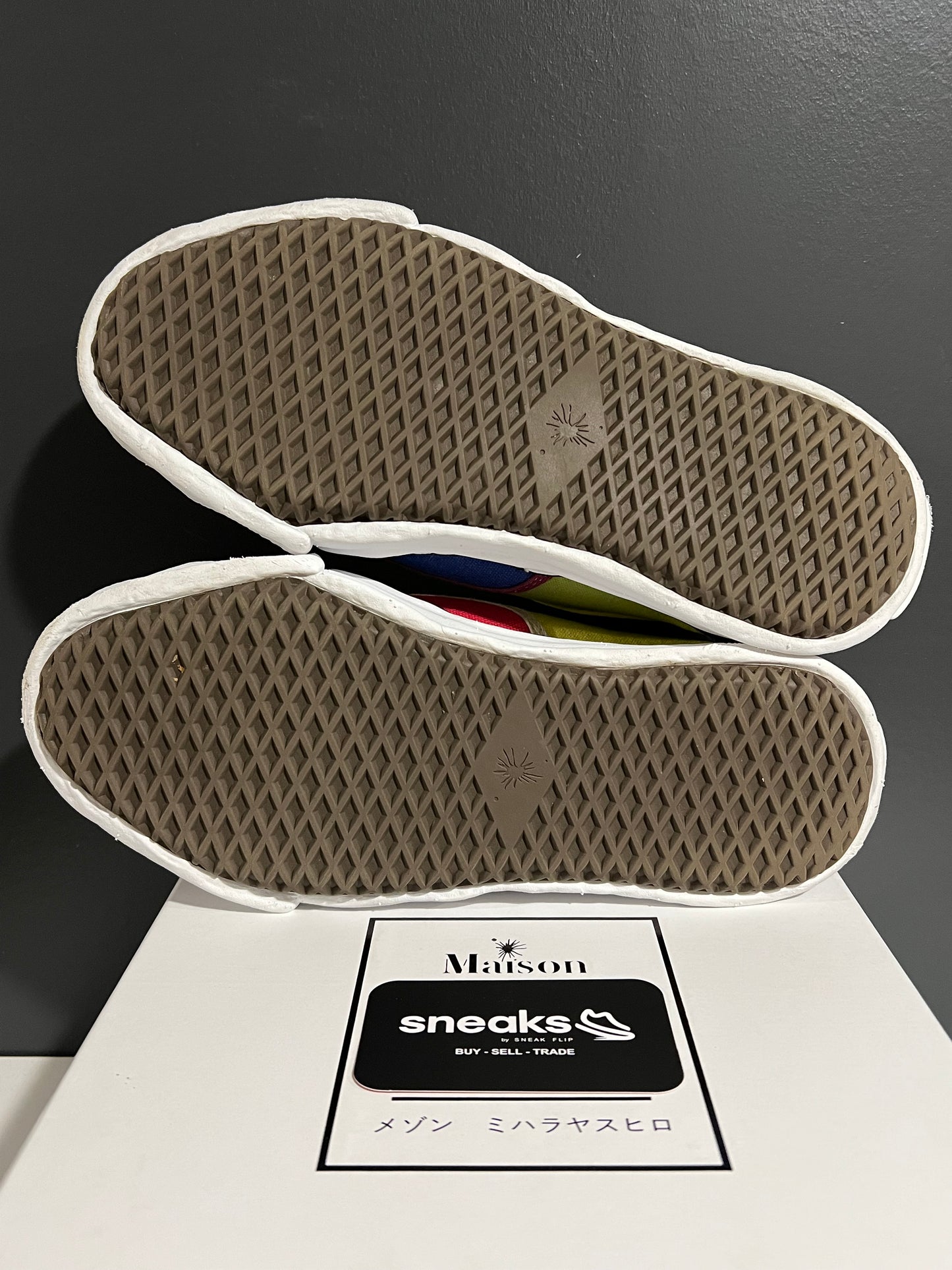 USED Maison Mihara Yasuhiro Baker OG Sole Canvas Low Multi-Color AO6FW733 SIZE 41EU OG ALL