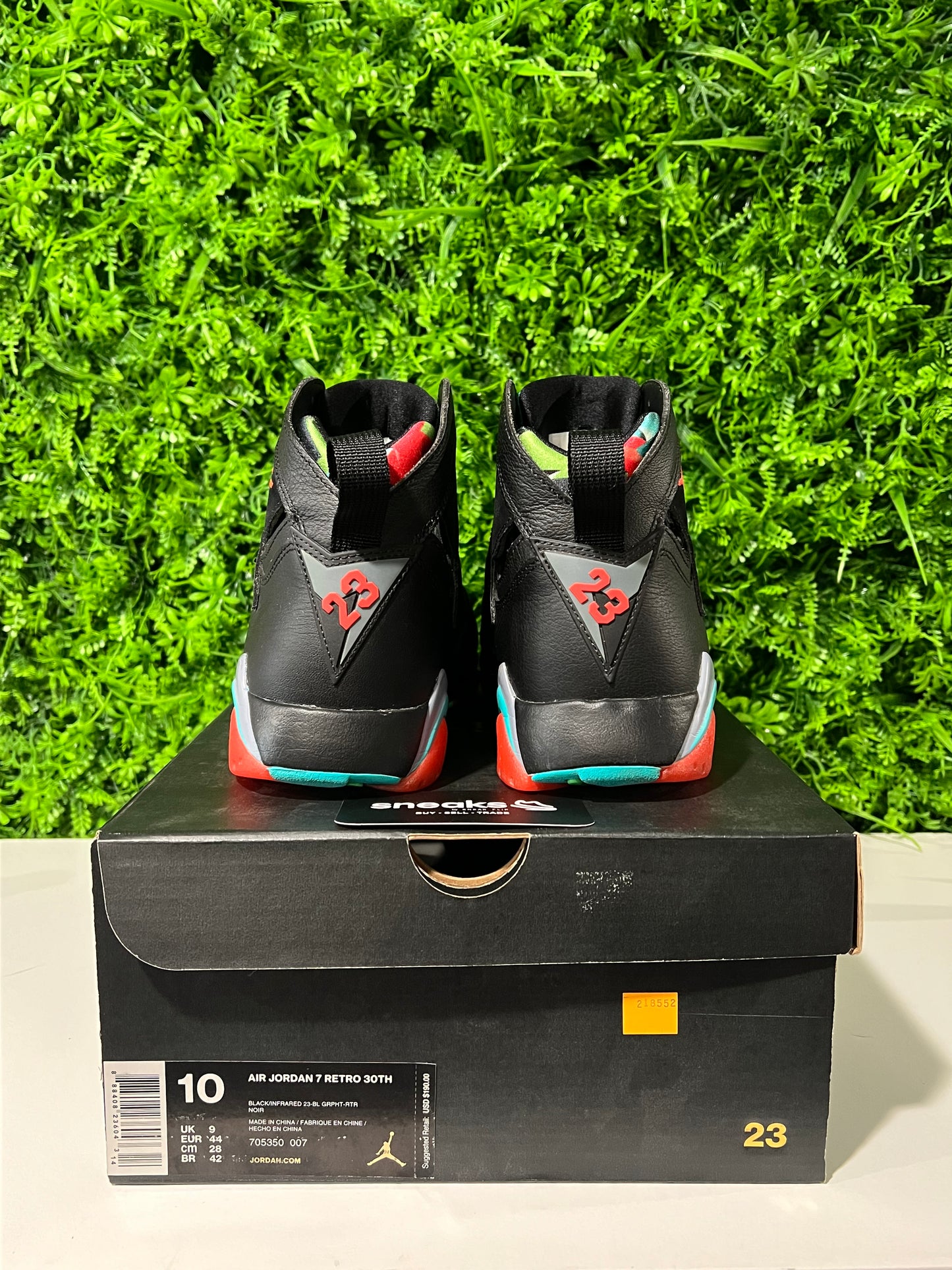 USED Air Jordan 7 Retro 30th Barcelona Nights 705350-007 SIZE 10M OG ALL