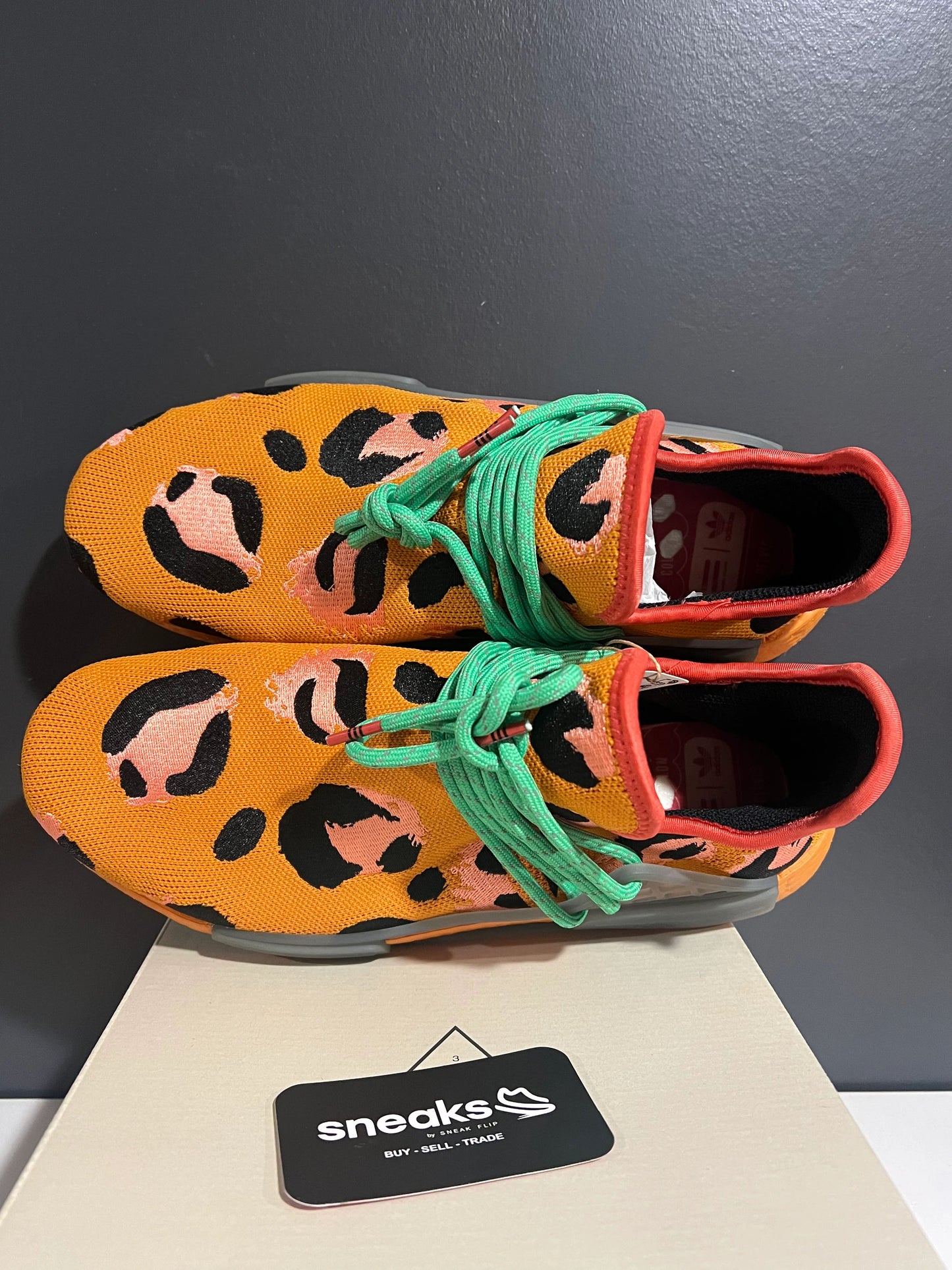 adidas NMD Hu Pharrell Animal Print Leopard Pulse Amber