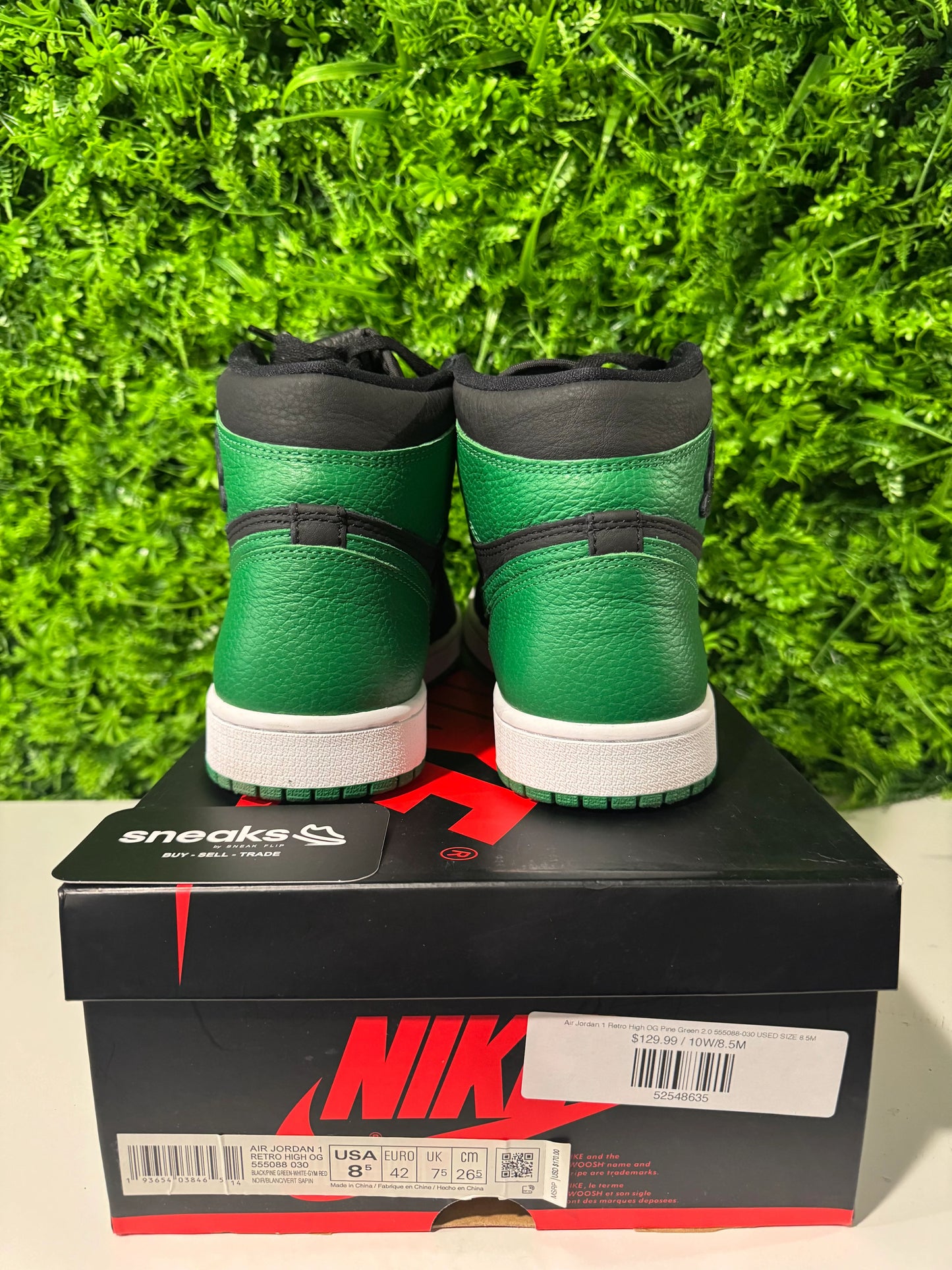 Jordan 1 Retro High Pine Green Black - Used