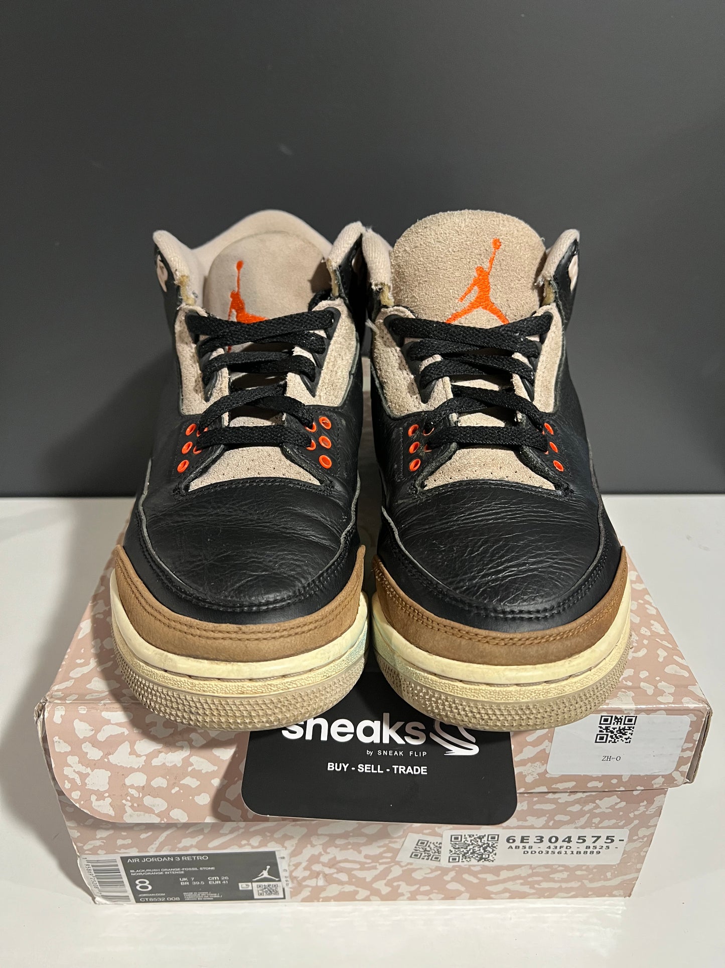 USED Air Jordan 3 Retro Desert Elephant CT8532 008 SIZE 8M OG ALL AG25-171