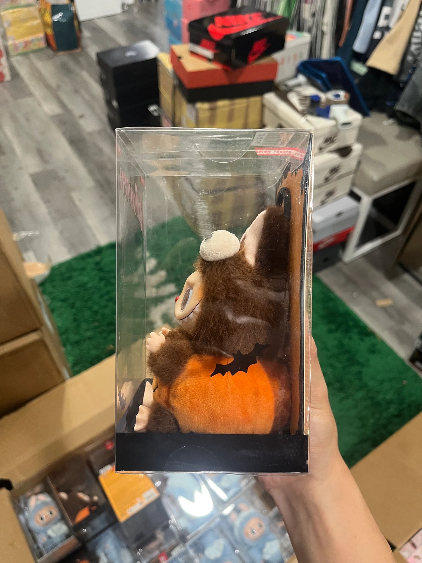 Pop Mart Labubu Happy Halloween Party Series-Sitting Pumpkin Vinyl Plush Pendant