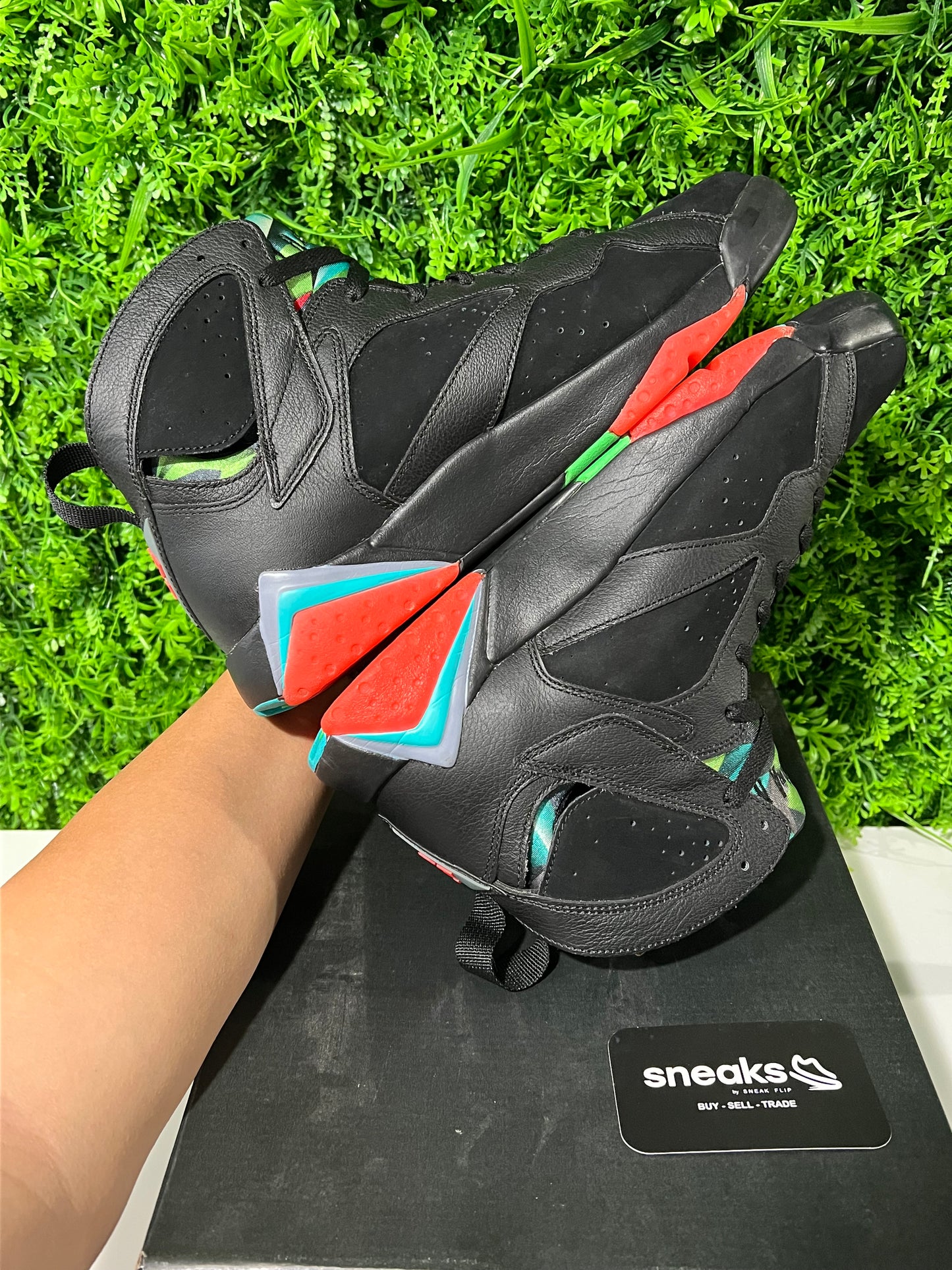 USED Air Jordan 7 Retro 30th Barcelona Nights 705350-007 SIZE 10M OG ALL