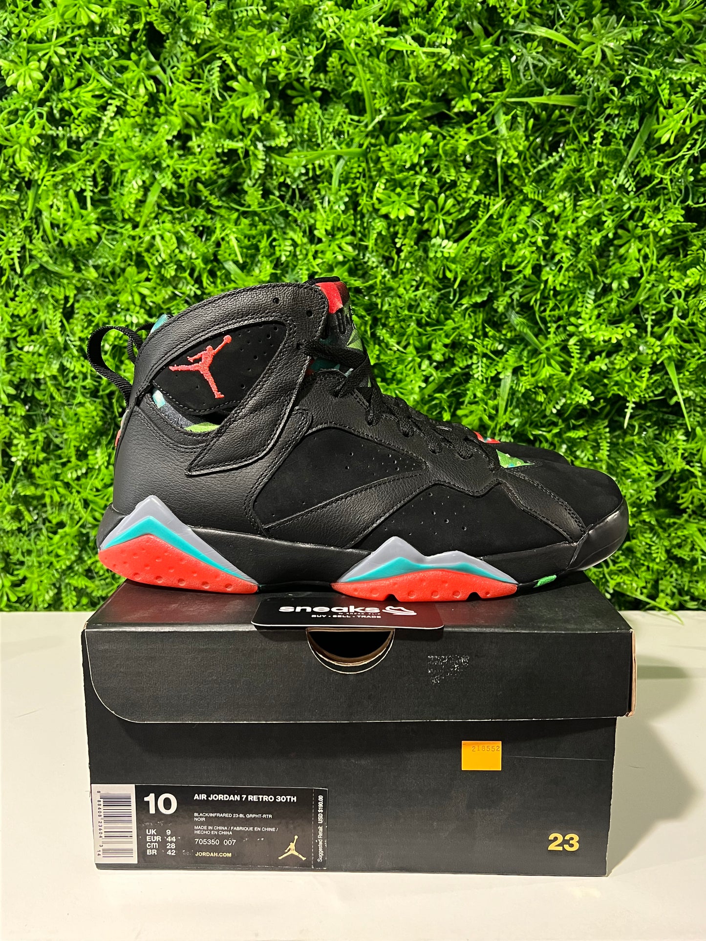 USED Air Jordan 7 Retro 30th Barcelona Nights 705350-007 SIZE 10M OG ALL