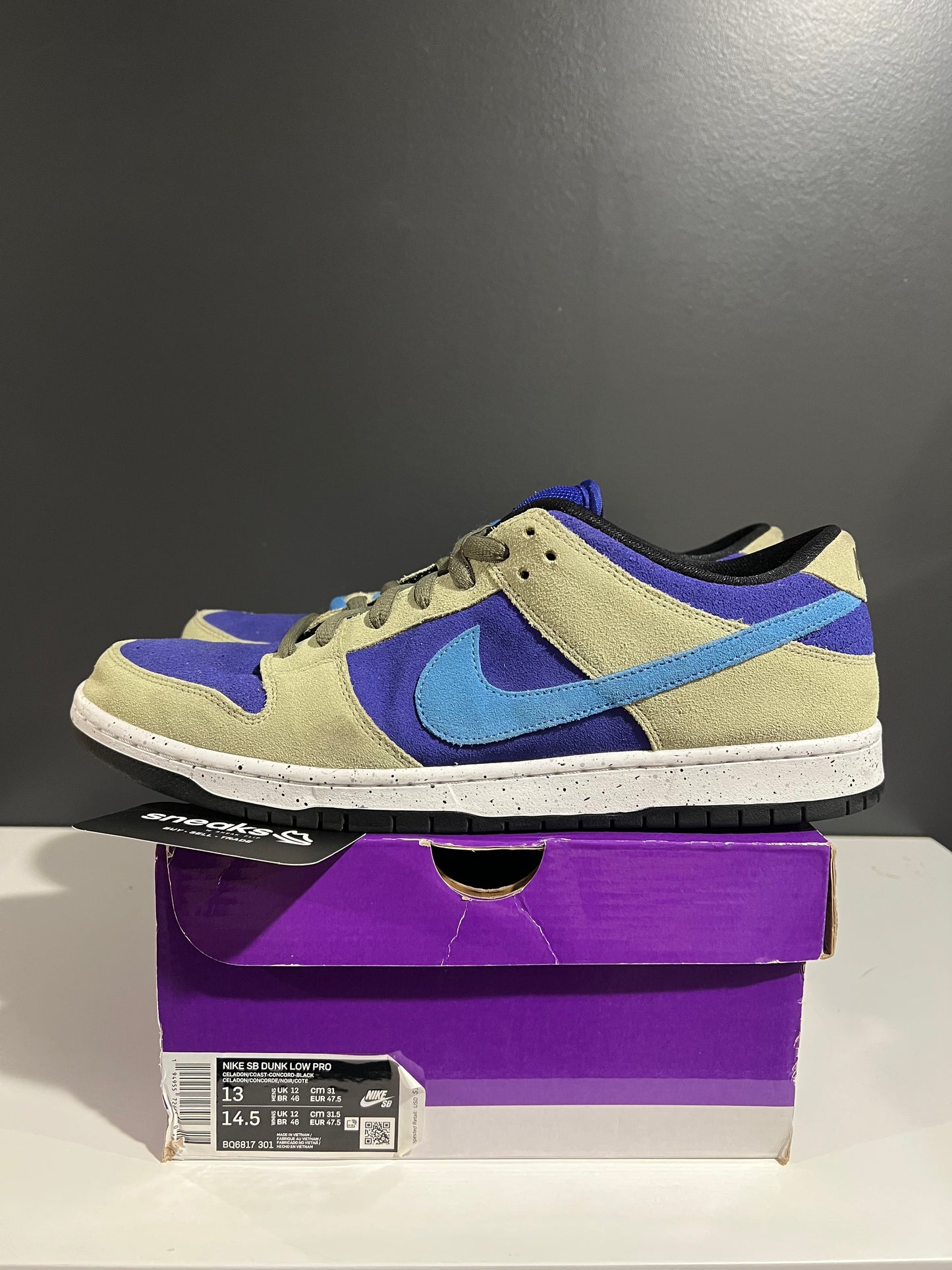 USED Dunk Low SB ACG Celadon BQ6817-301 SIZE 13M OG ALL