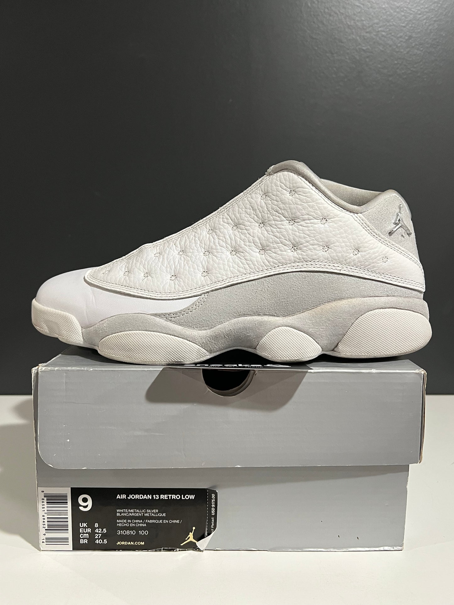 USED Air Jordan 13 Retro Low Pure Money 310810-100 SIZE 9M OG ALL