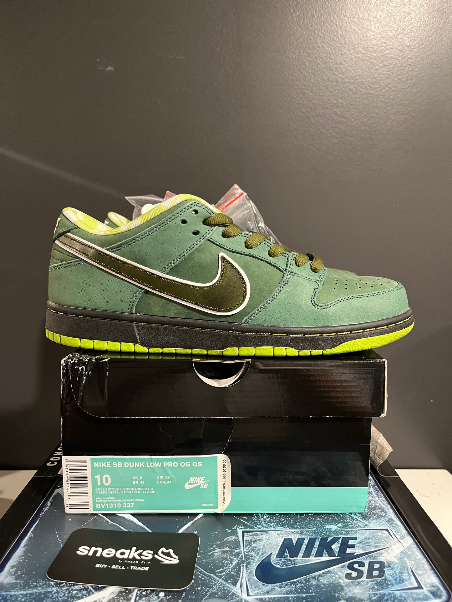 NEW Concepts Nike SB Dunk Low Green Lobster Special Box BV1310-337 SIZE 10M OG ALL JN25-325