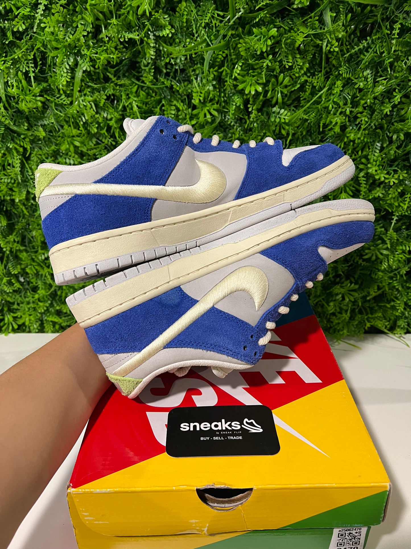 USED Fly Streetwear x Dunk Low Pro SB Gardenia DQ5130-400 SIZE 10M OG ALL