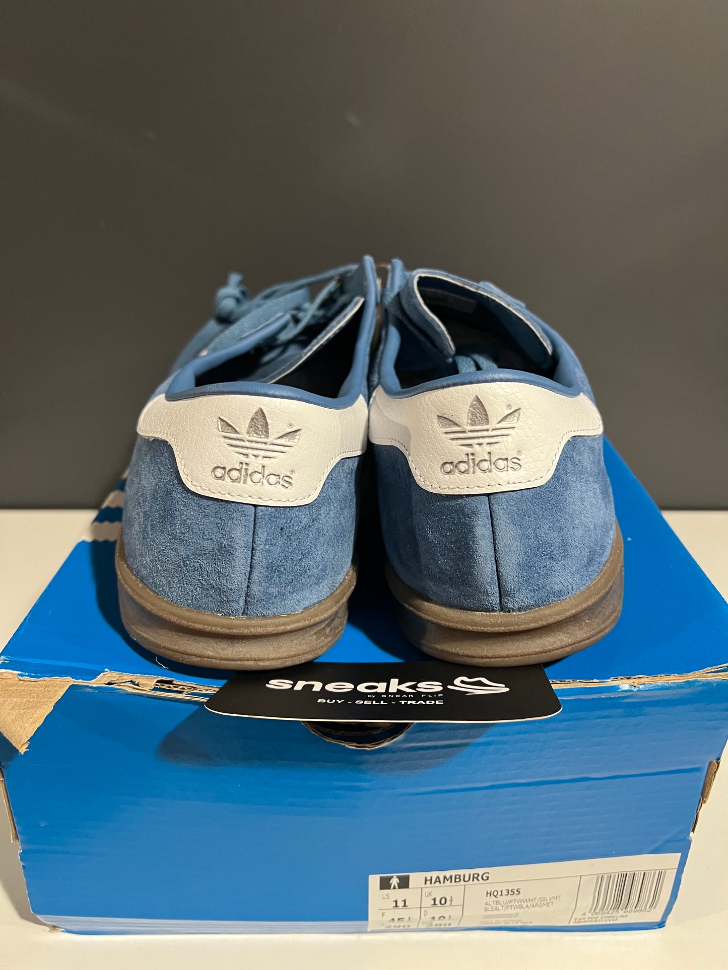 NEW Adidas Hamburg Altitude Blue HQ1355 SIZE 11M OG ALL AG25-296