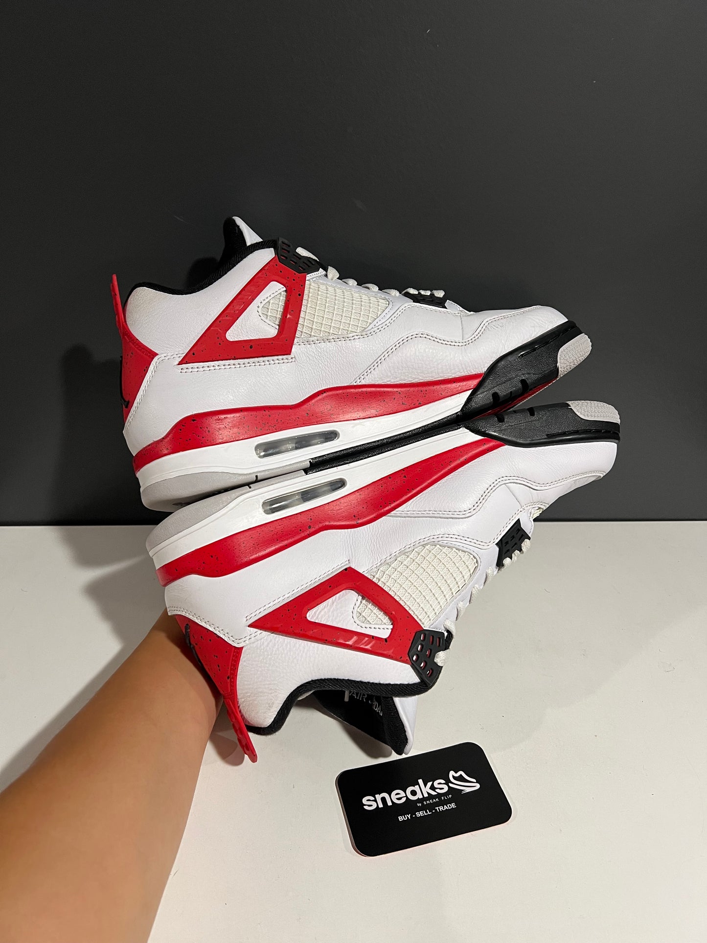 USED Air Jordan 4 Retro Red Cement DH6927-161 SIZE 12M NO BOX SP25-077