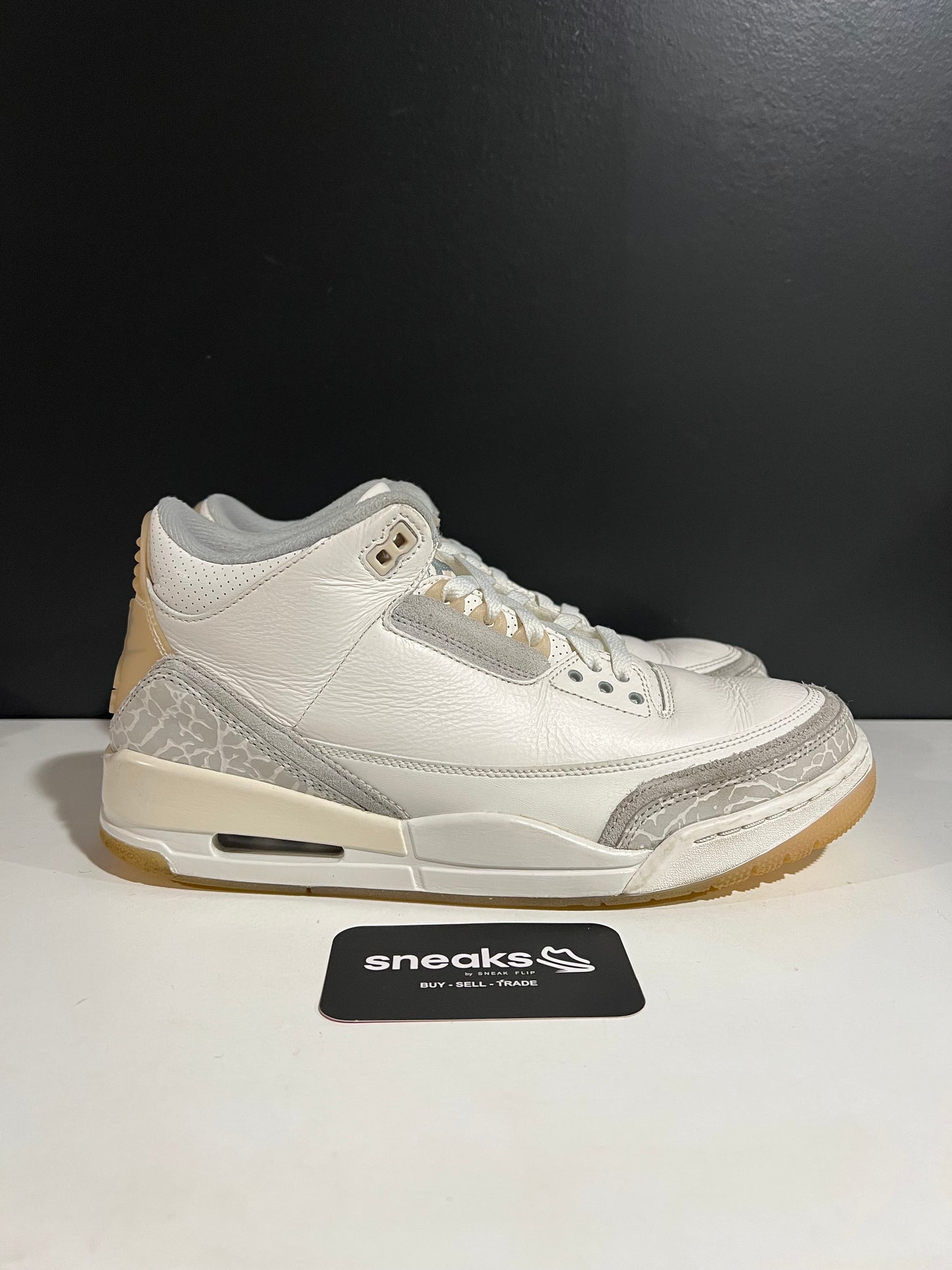 USED Air Jordan 3 Retro SE Craft Ivory FJ9479-100 SIZE 9.5M NO BOX AG25-15