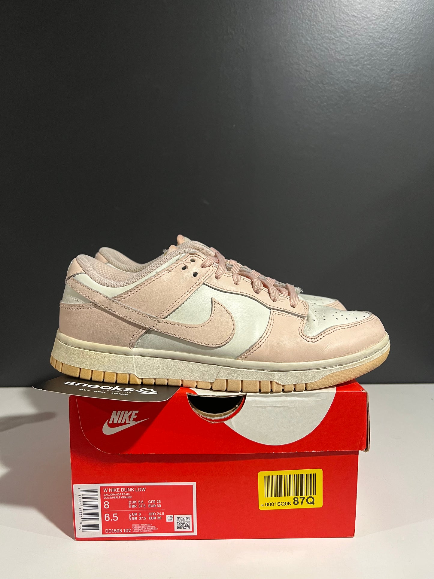 USED Wmns Dunk Low Orange Pearl DD1503-102 SIZE 6.5M OG ALL AG25-243