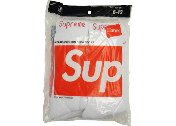 Supreme Hanes Crew Socks (4 Pack) Hanes Crew Socks