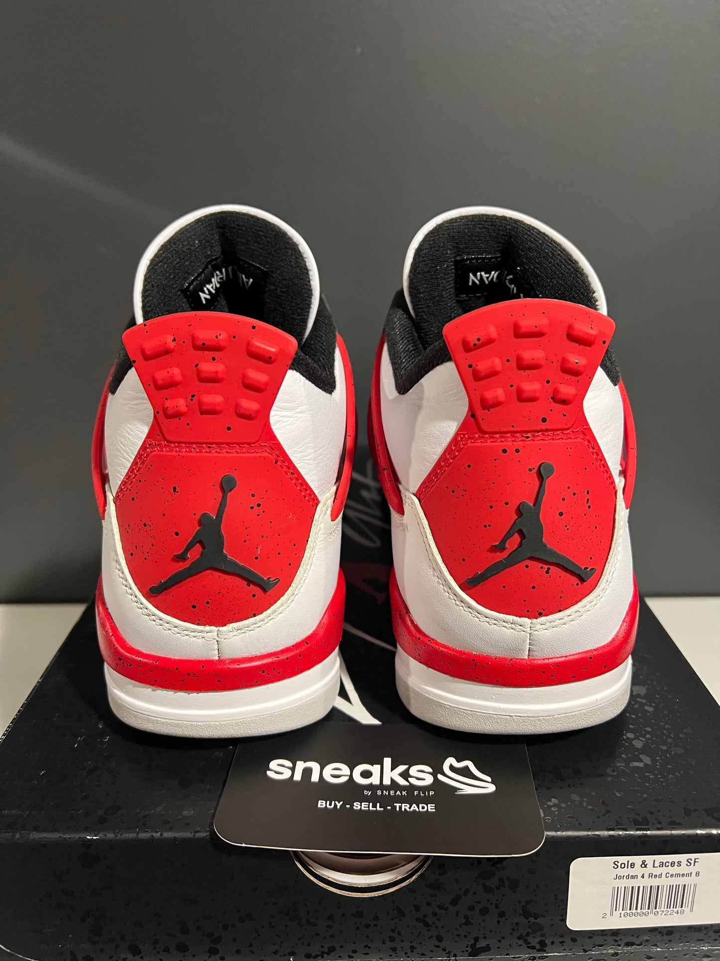 USED Air Jordan 4 Retro Red Cement DH6927-161 SIZE 8M OG ALL AG25-359