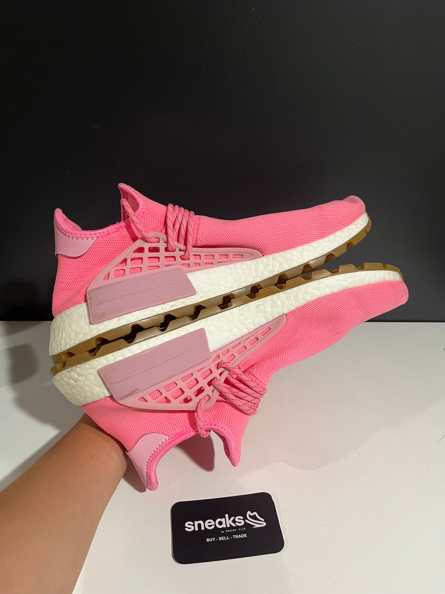 USED Pharrell x NMD Human Race Trail PRD Sun Calm EG7740 SIZE 13M NO BOX