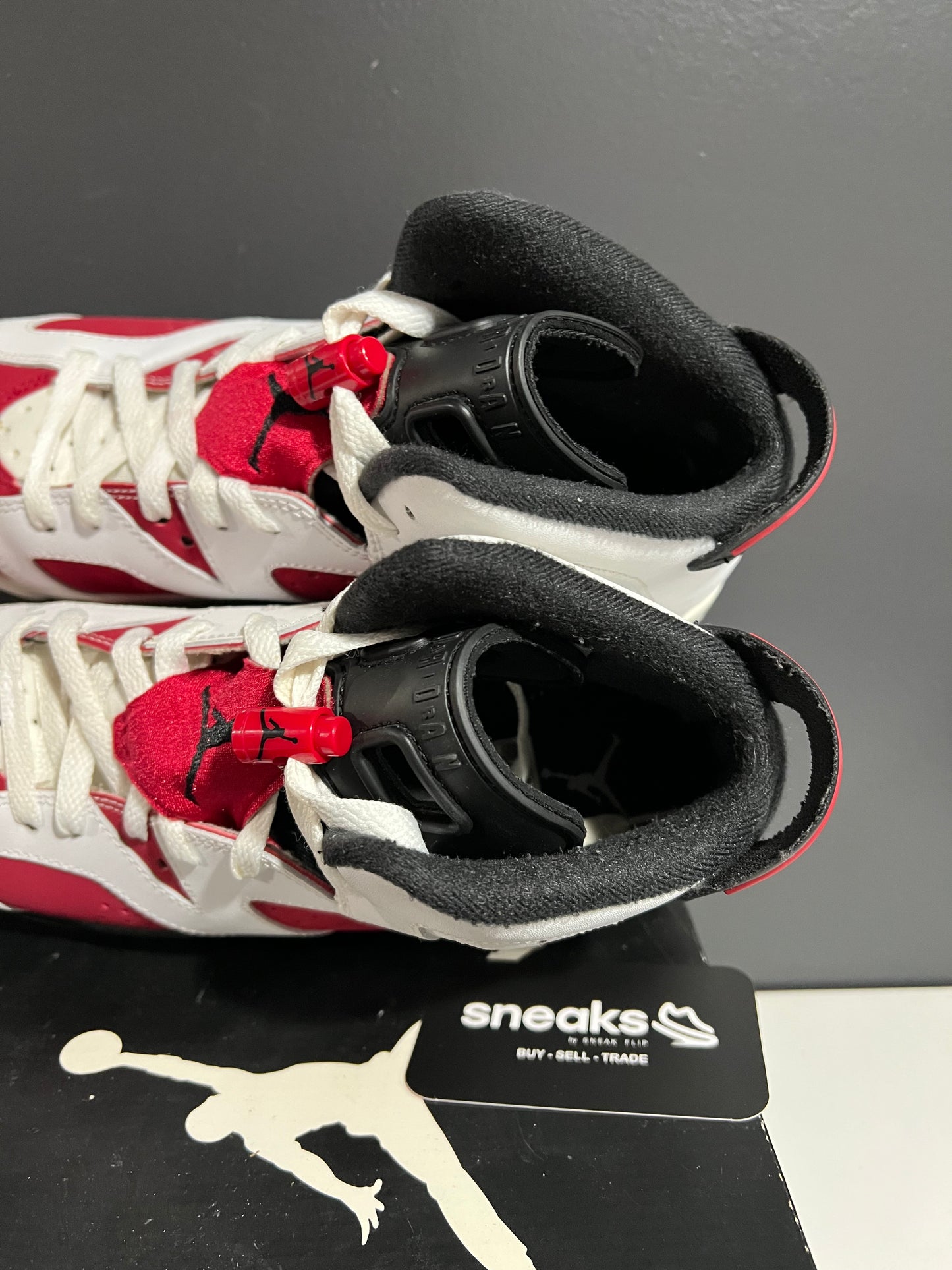 USED Air Jordan 6 Retro BG Carmine 384665-160 SIZE 7Y OG ALL AG25-73