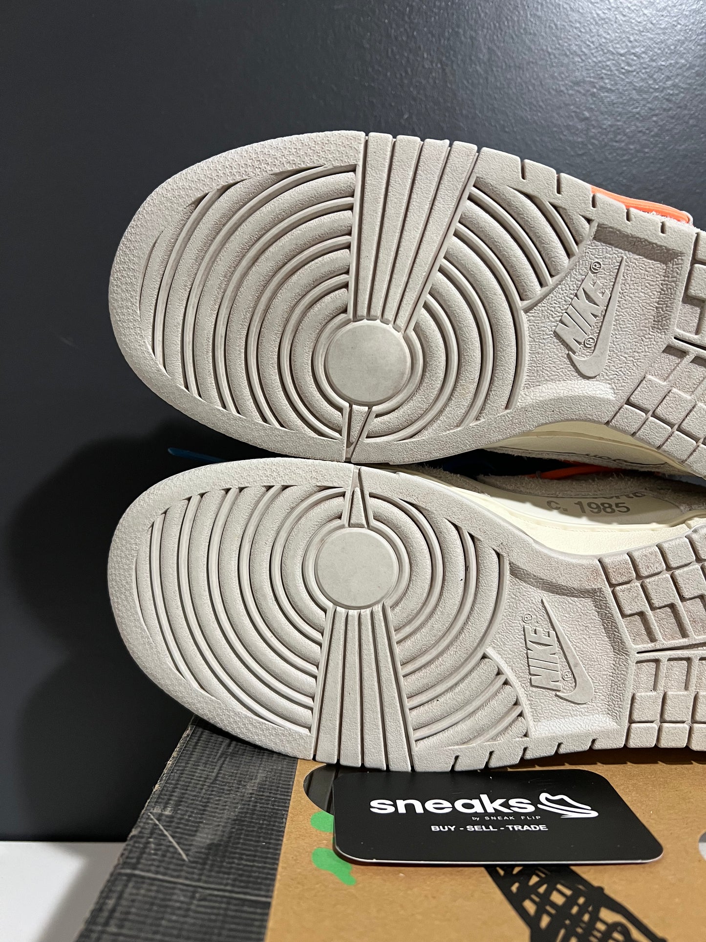 USED Off-White x Dunk Low Lot 19 of 50 DJ0950-119 SIZE 8.5M OG ALL AG25-345
