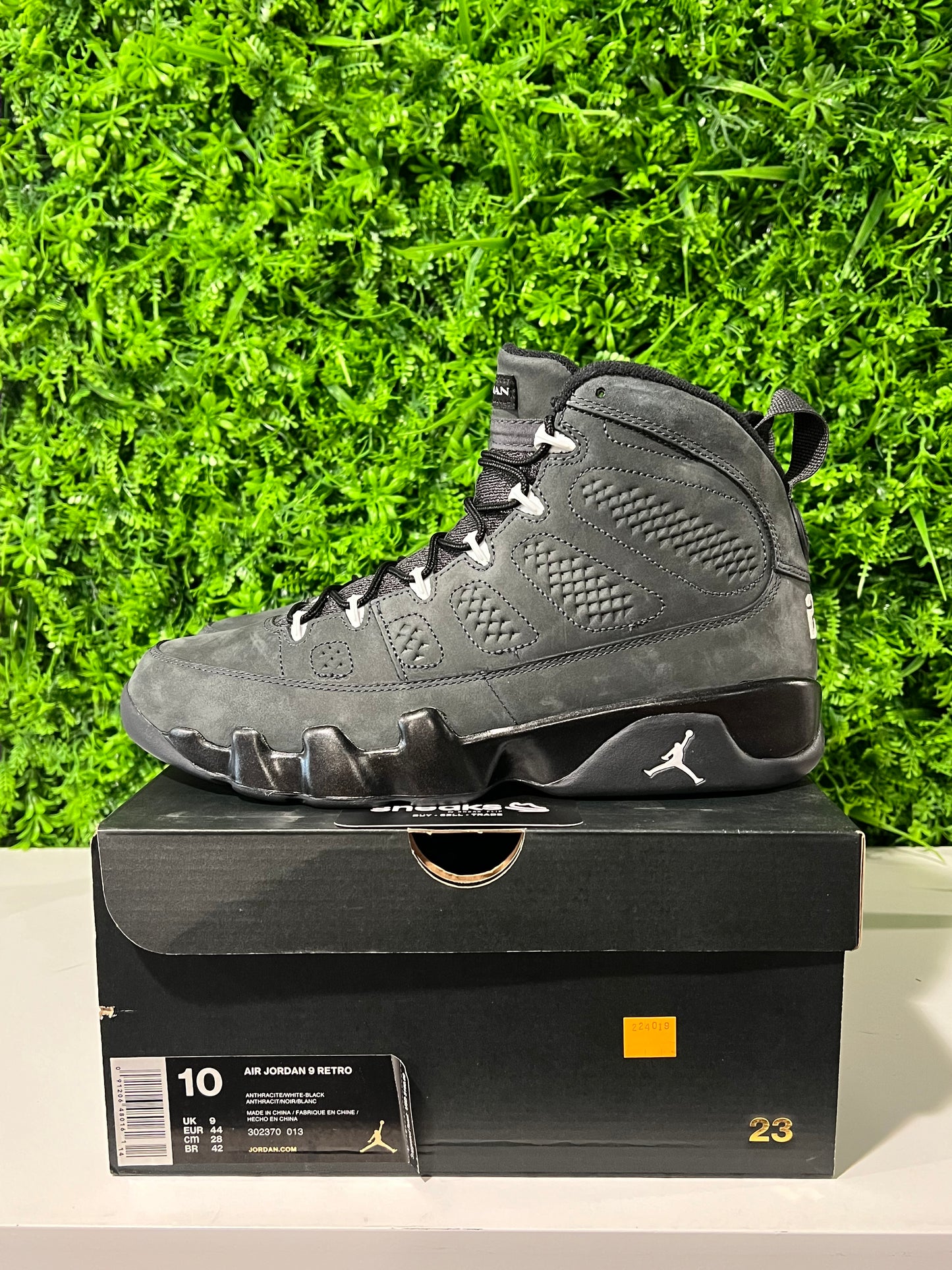USED Air Jordan 9 Retro Anthracite 302370-013 SIZE 10M OG ALL
