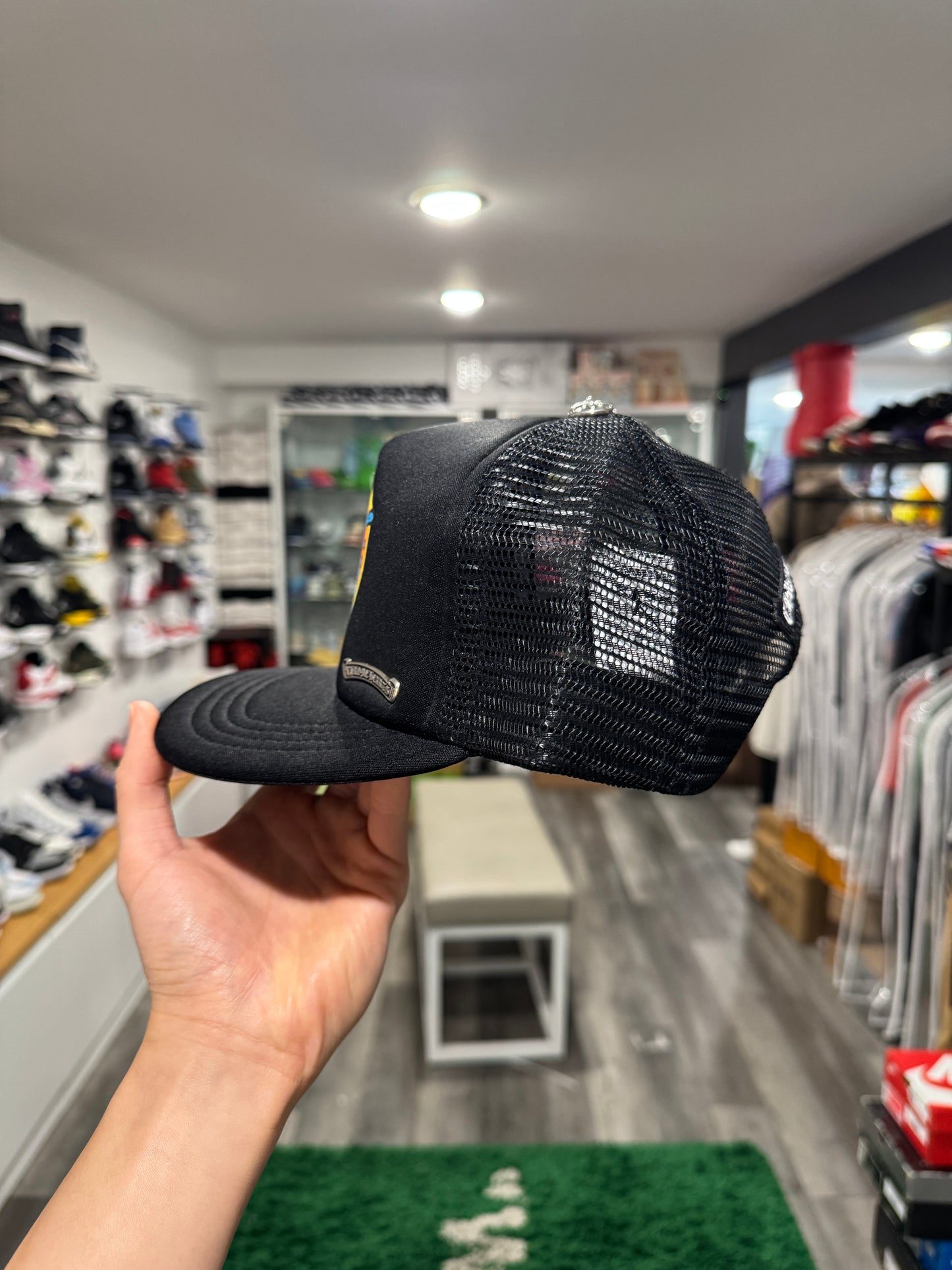 NEW Chrome Hearts Matty Boy Anti Black Trucker Cap