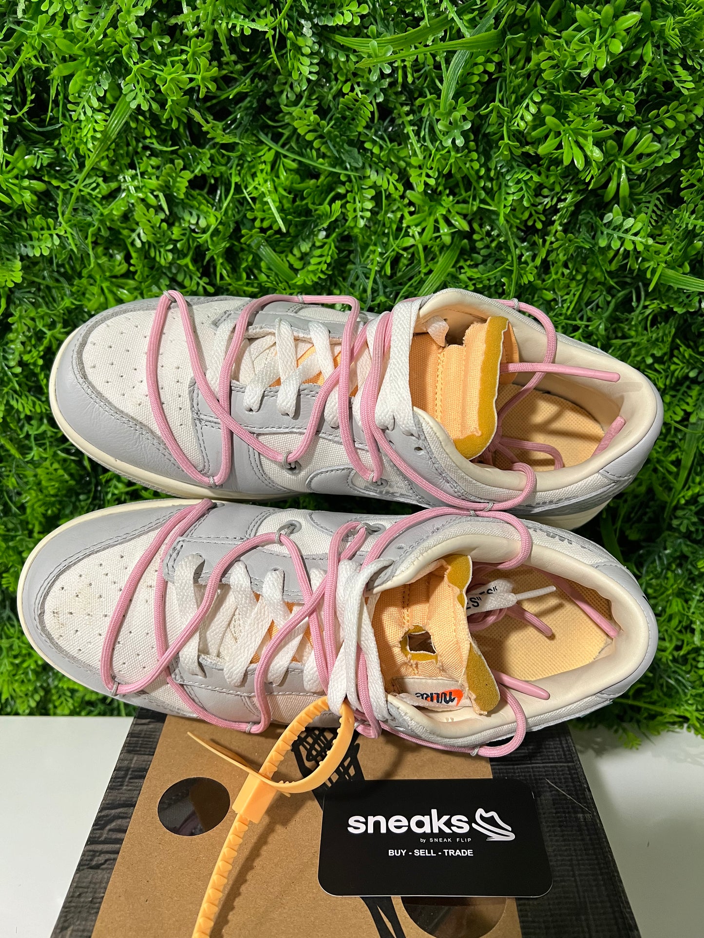 USED Off-White x Dunk Low Lot 09 of 50 DM1602-109 SIZE 8.5M OG ALL