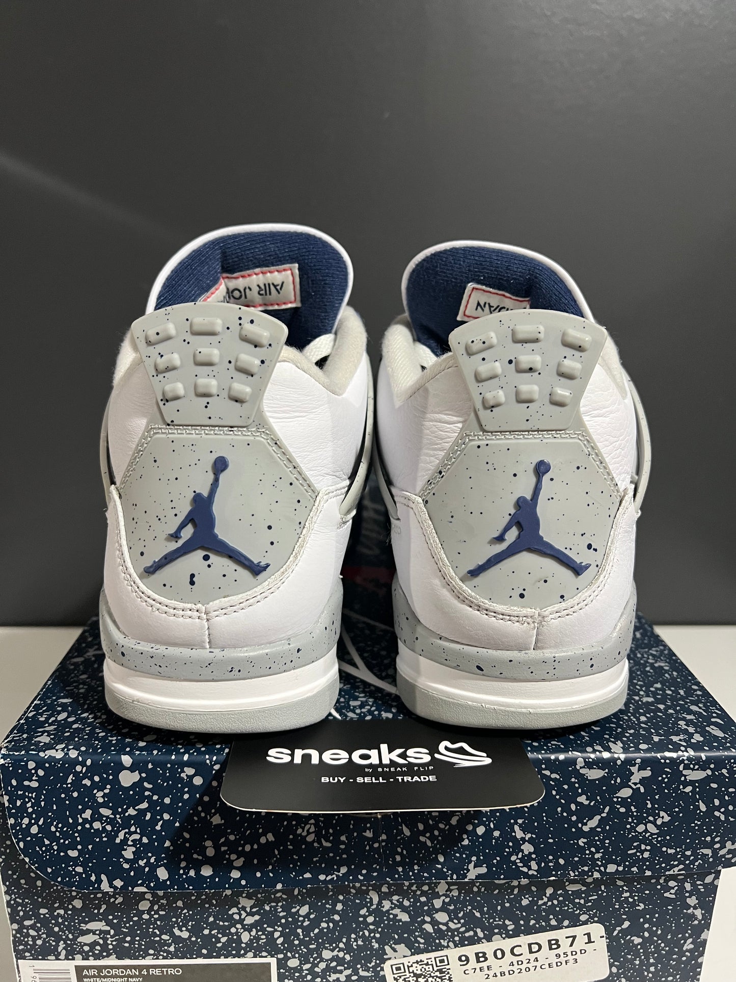 USED Air Jordan 4 Retro Midnight Navy DH6927-140 SIZE 8.5M OG ALL AG25-351