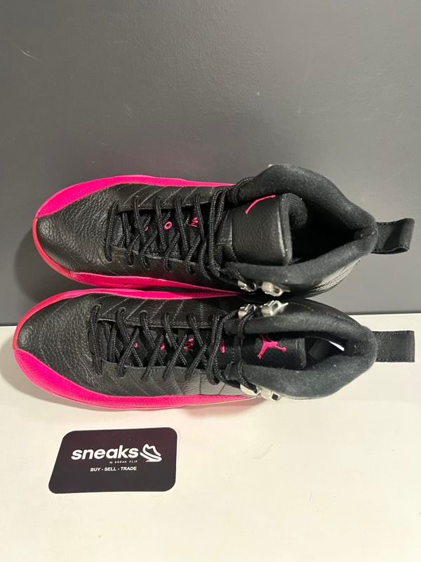 Jordan 12 Retro Black Deadly Pink (GS) - USED NO BOX