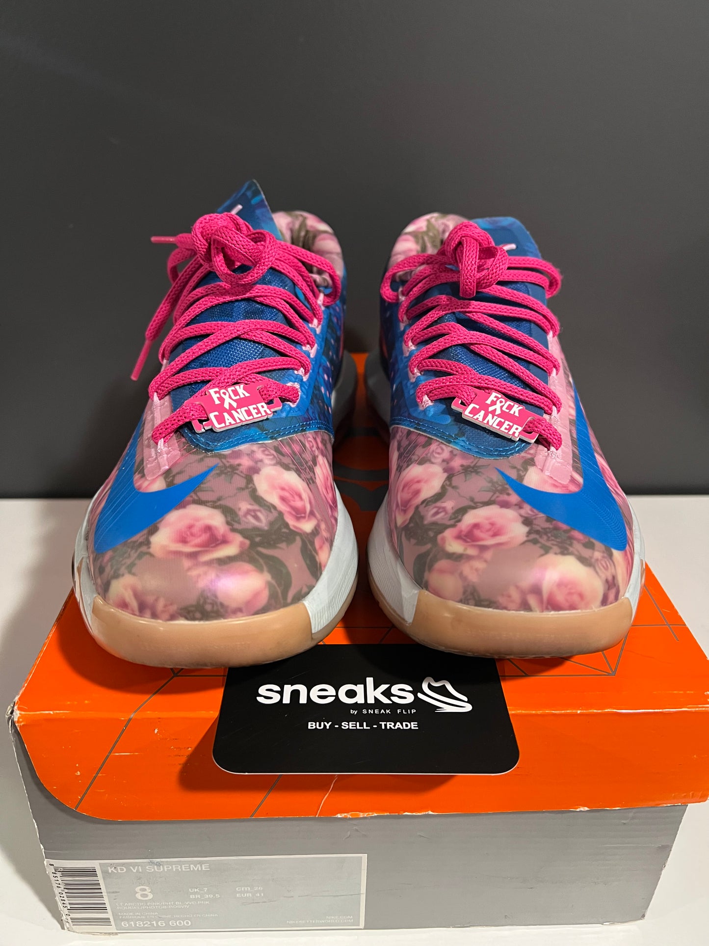 USED KD 6 Supreme Aunt Pearl 618216-600 SIZE 8M OG ALL JN25-261