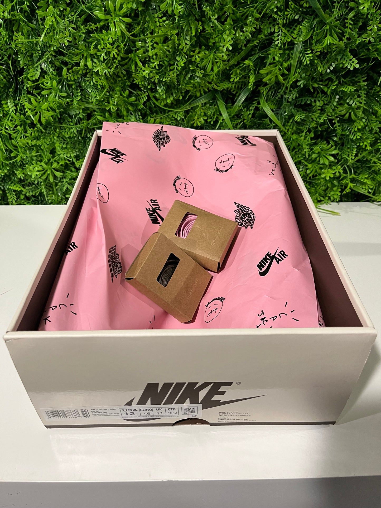 USED Travis Scott x Air Jordan 1 Retro Low OG SP Velvet Brown DM7866-202 SIZE 12M OG ALL