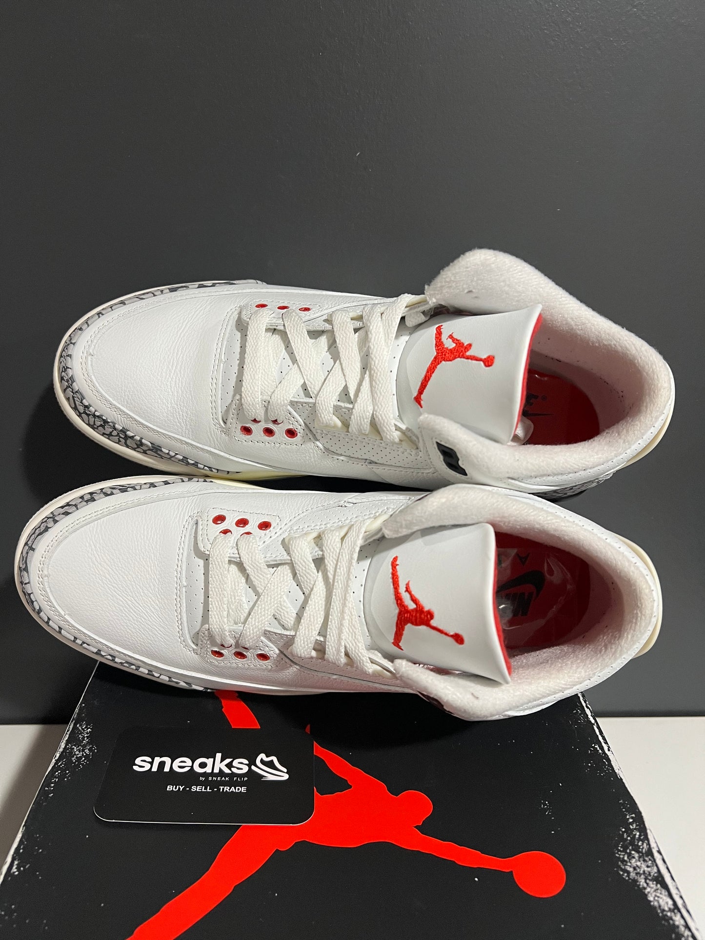 USED Air Jordan 3 Retro White Cement Reimagined DN3707-100 SIZE 8M OG ALL AG25-114