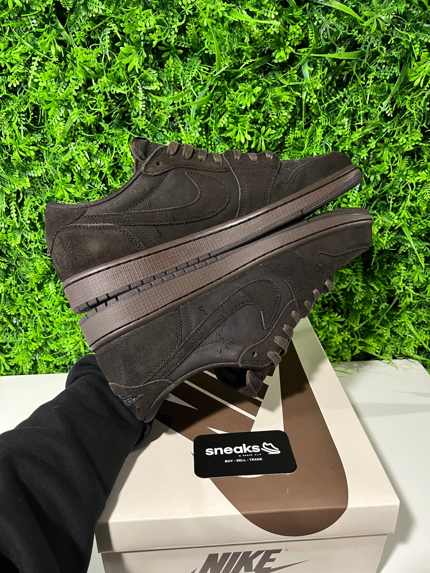 USED Travis Scott x Air Jordan 1 Retro Low OG SP Velvet Brown DM7866-202 SIZE 12M OG ALL
