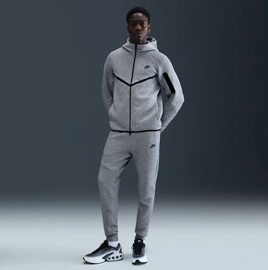 Nike Sportswear Tech Fleece Windrunner Full Zip Hoodie (FW24) Dark Grey Heather/Black