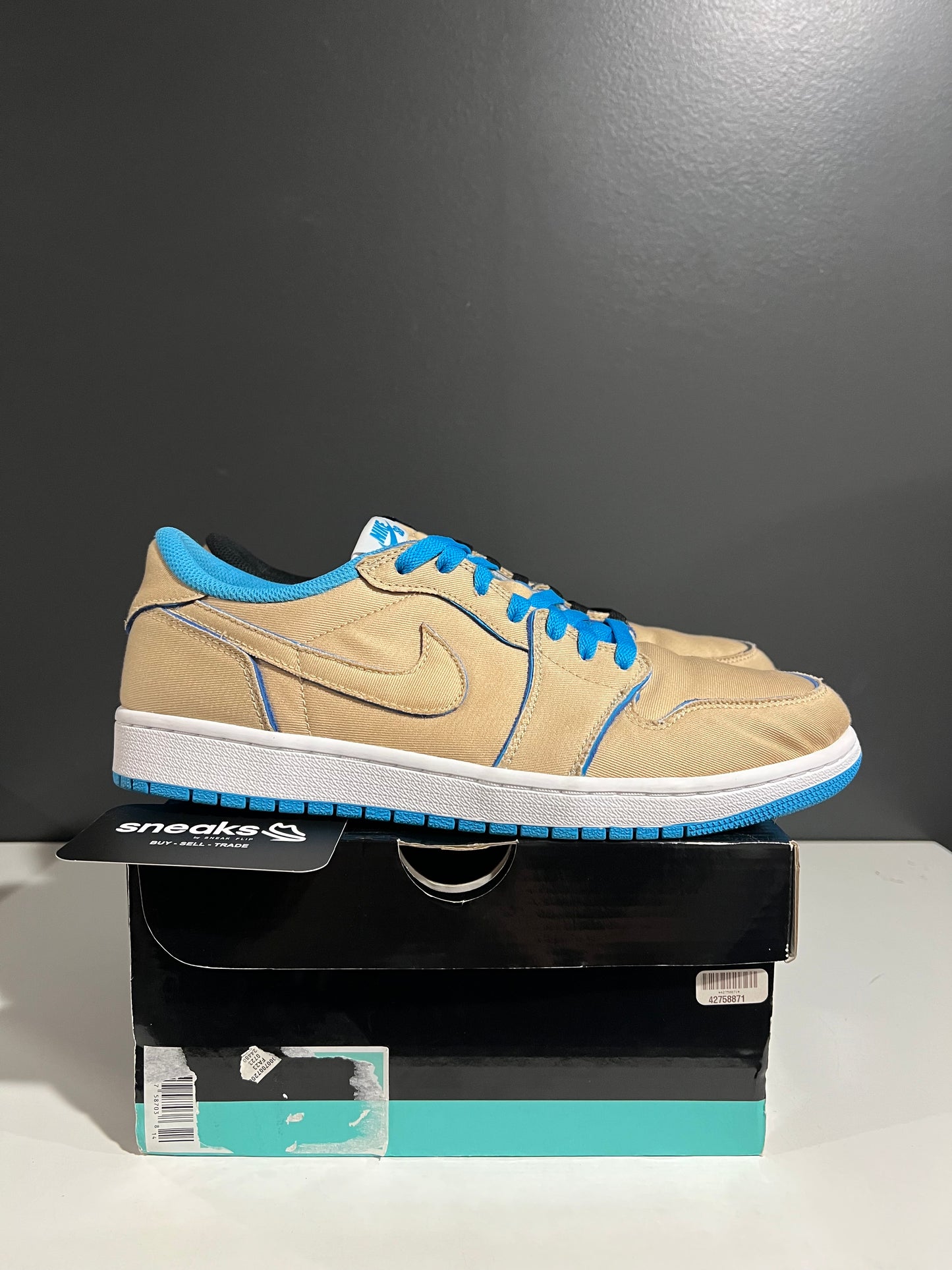 USED Air Jordan 1 Low SB Desert Ore CJ7891-200 SIZE 10M OG ALL JY25-98