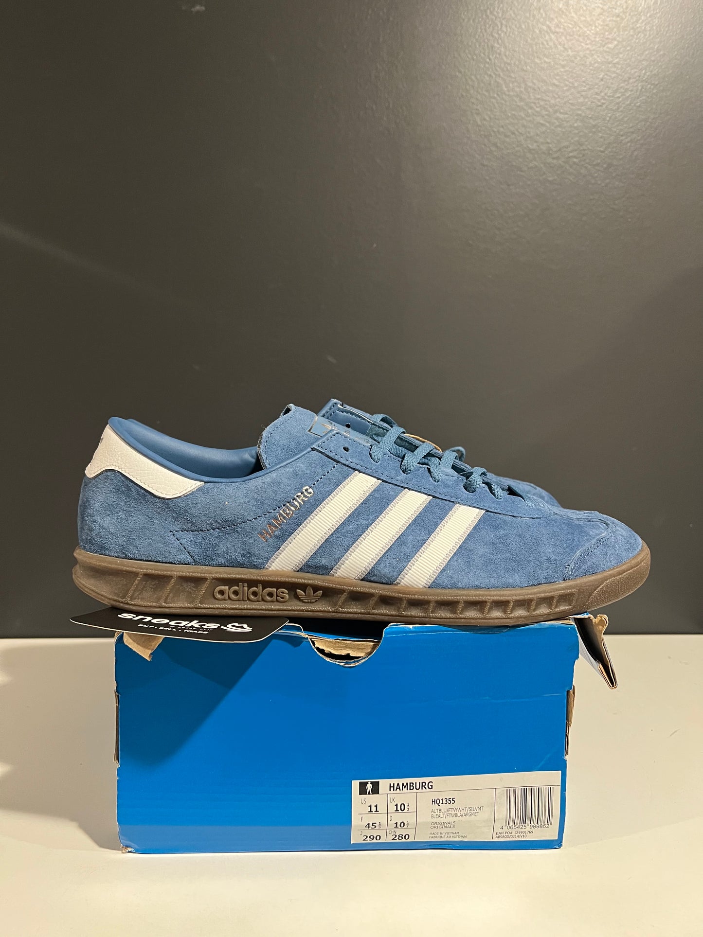 NEW Adidas Hamburg Altitude Blue HQ1355 SIZE 11M OG ALL AG25-296