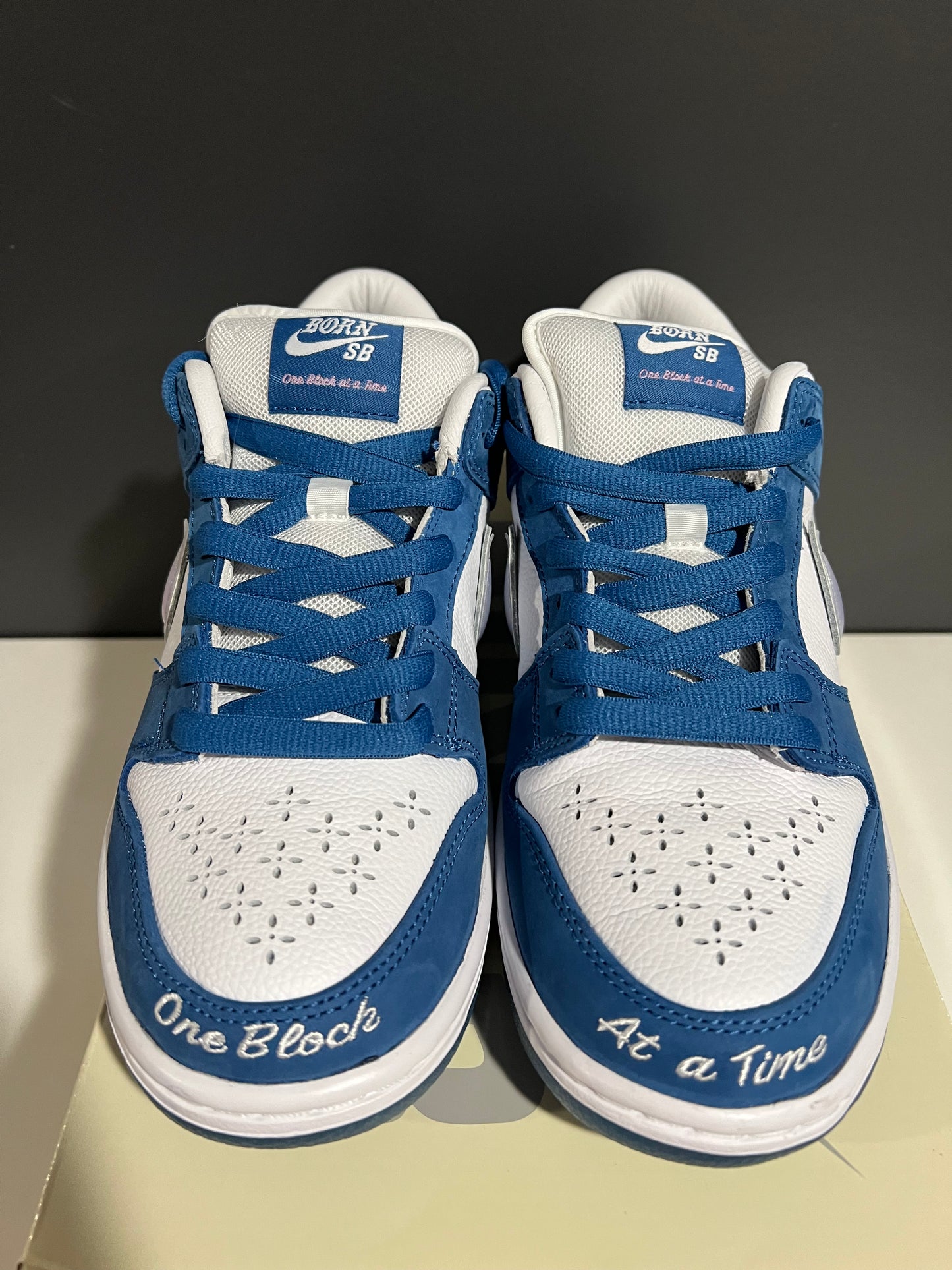 USED Born x Raised x Dunk Low SB One Block at a Time FN7819-400 SIZE 7.5M OG ALL JN25-158