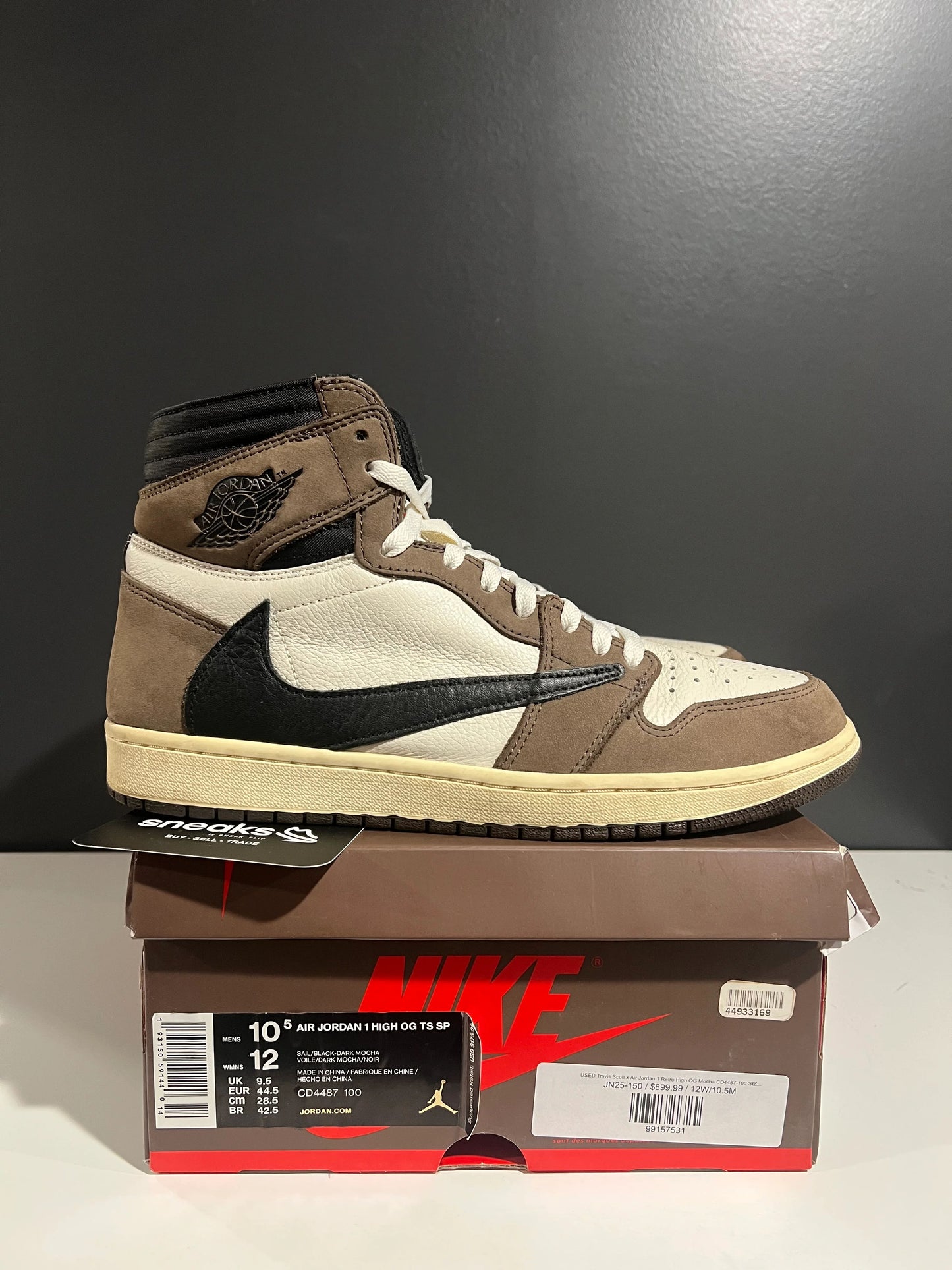Jordan 1 Retro High OG SP Travis Scott Mocha (Sample) - Used