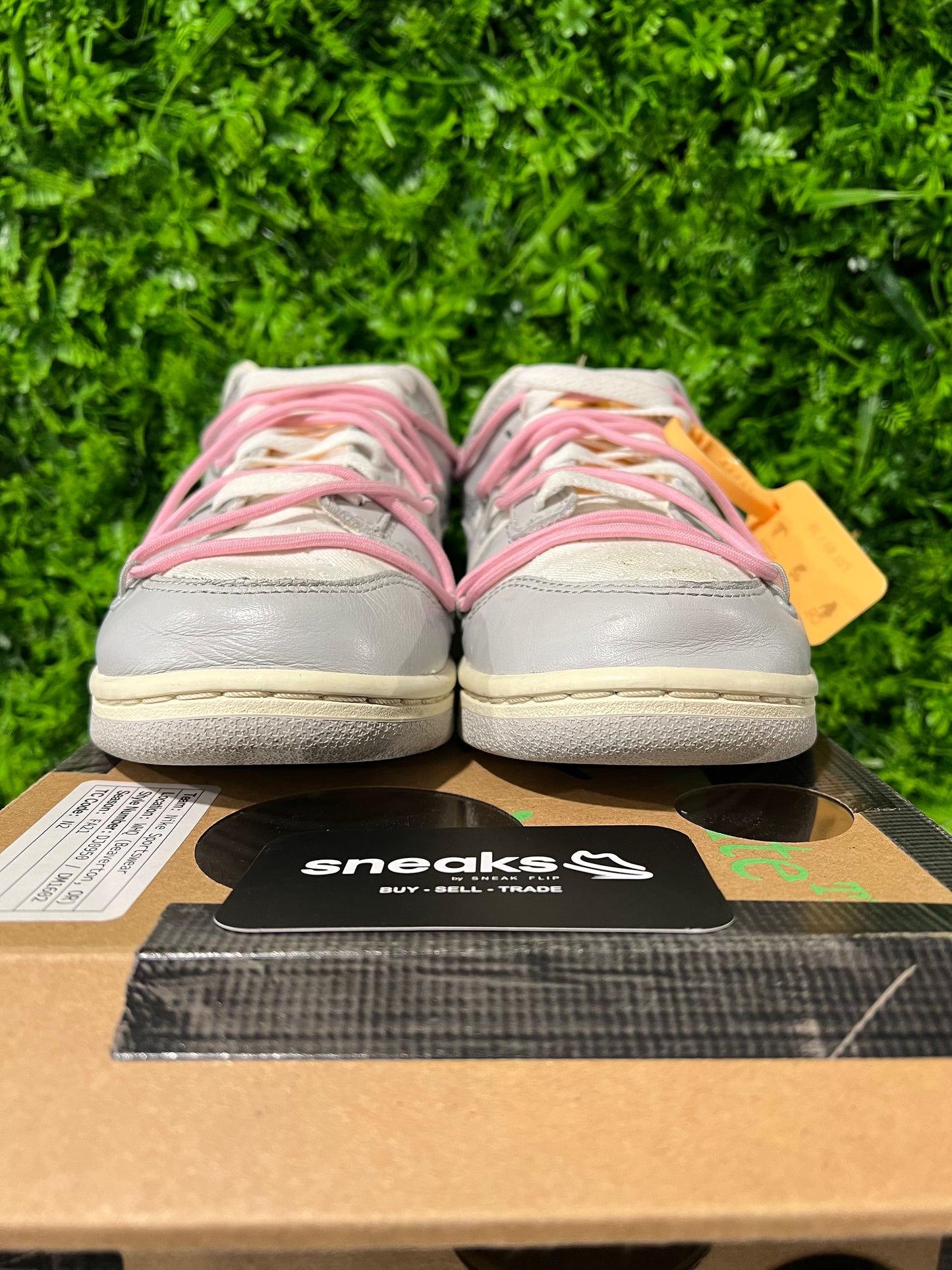 USED Off-White x Dunk Low Lot 09 of 50 DM1602-109 SIZE 8.5M OG ALL