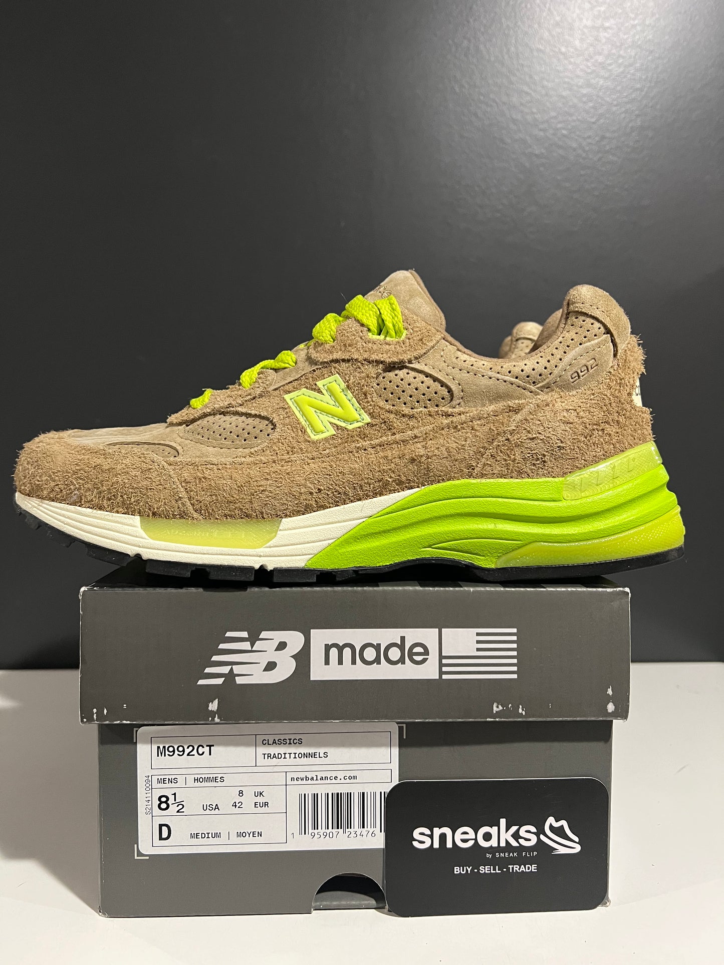 USED New Balance 992 Concepts Low Hanging Fruit M992CT SIZE 8.5M OG ALL JY25-273