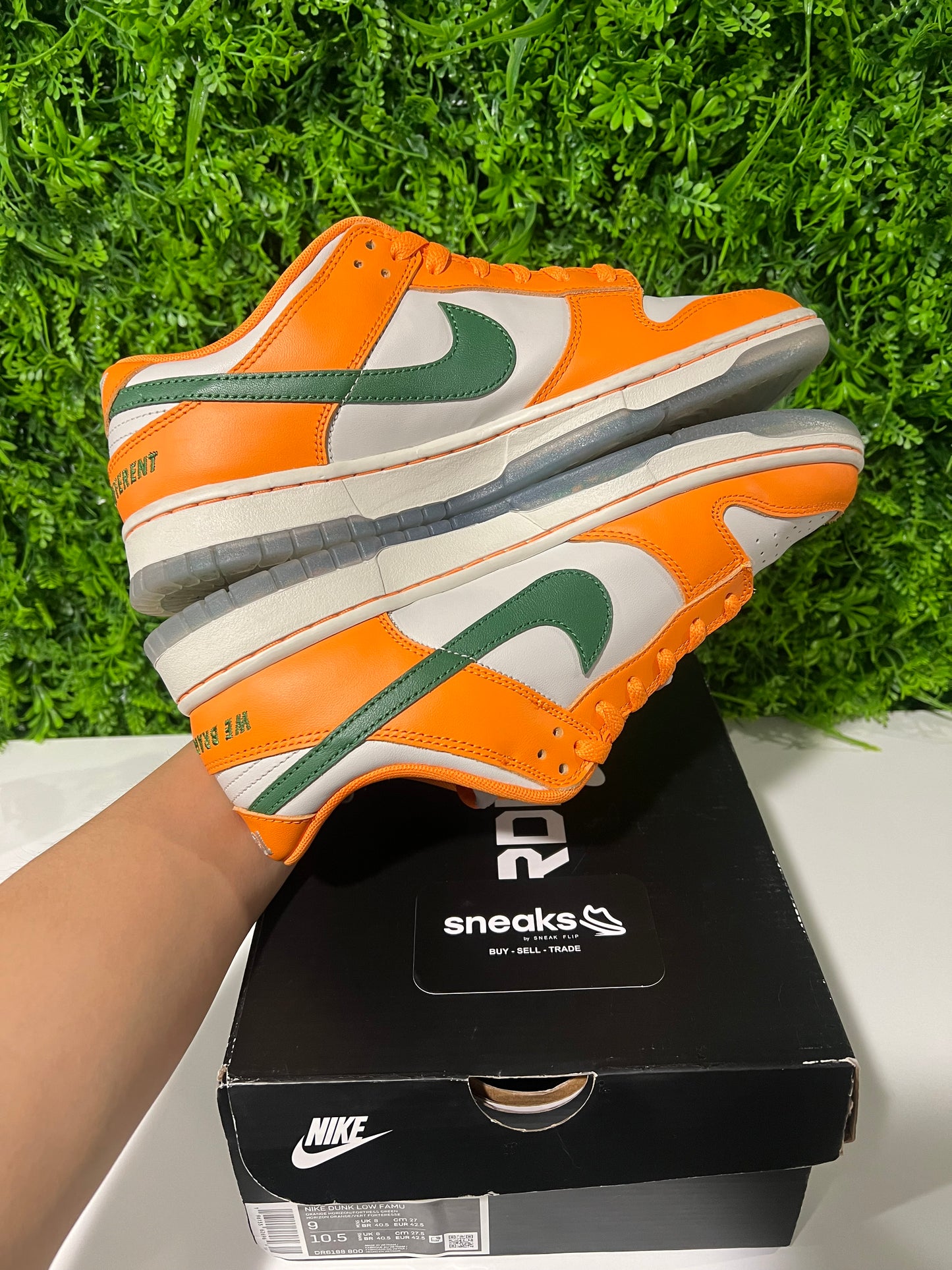 USED Florida A&M University x Dunk Low Rattlers DR6188-800 SIZE 9M OG ALL