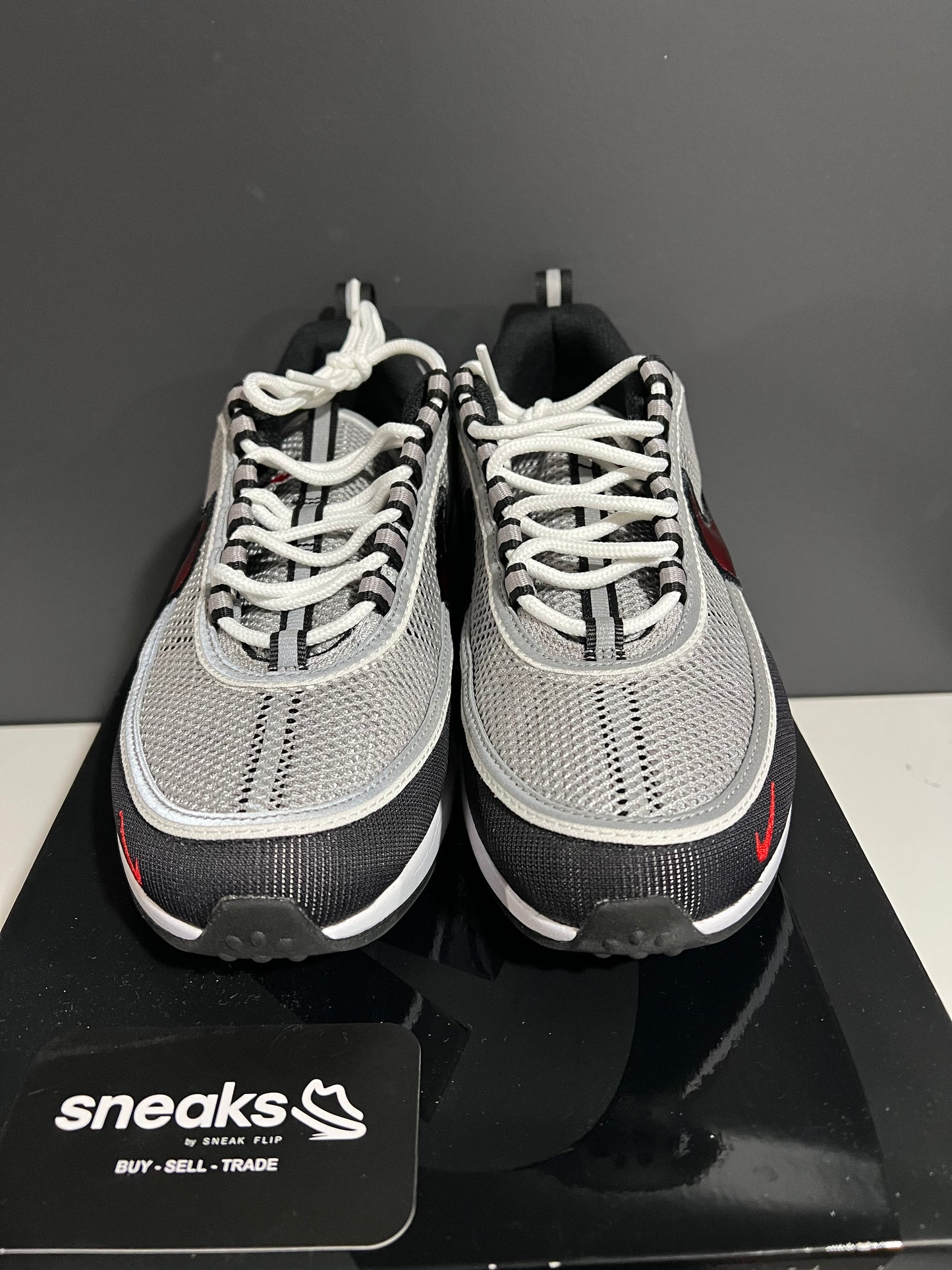 USED Air Zoom Spiridon SP Silver Red 2024 HF9117-001 SIZE 7.5M OG ALL AG25-376