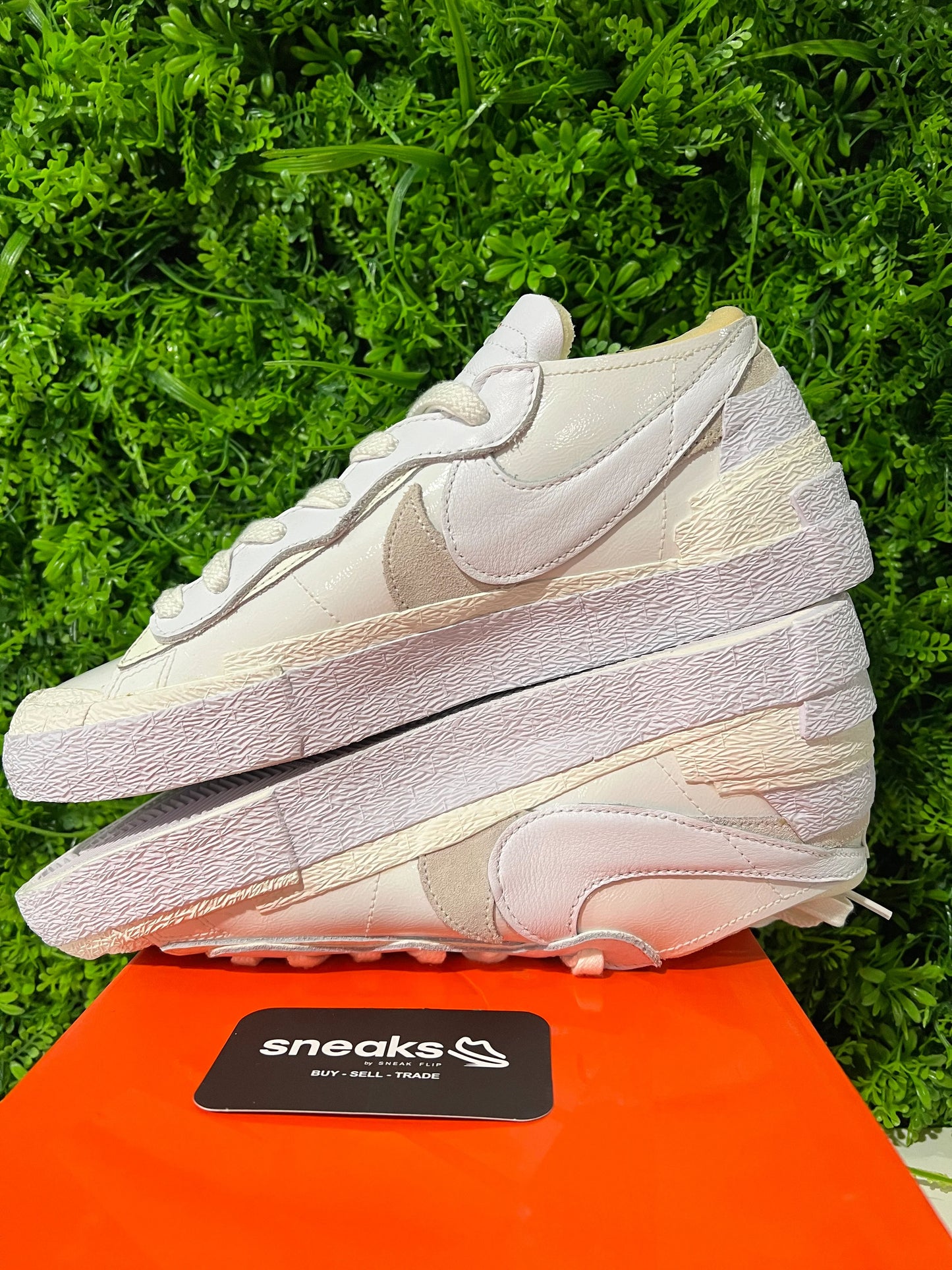 Nike Blazer Low Sacai Black Patent Leather - New (WITH DEFECTS)