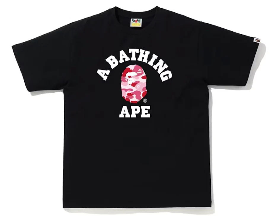 BAPE ABC Camo College (SS23) Tee Black/Pink