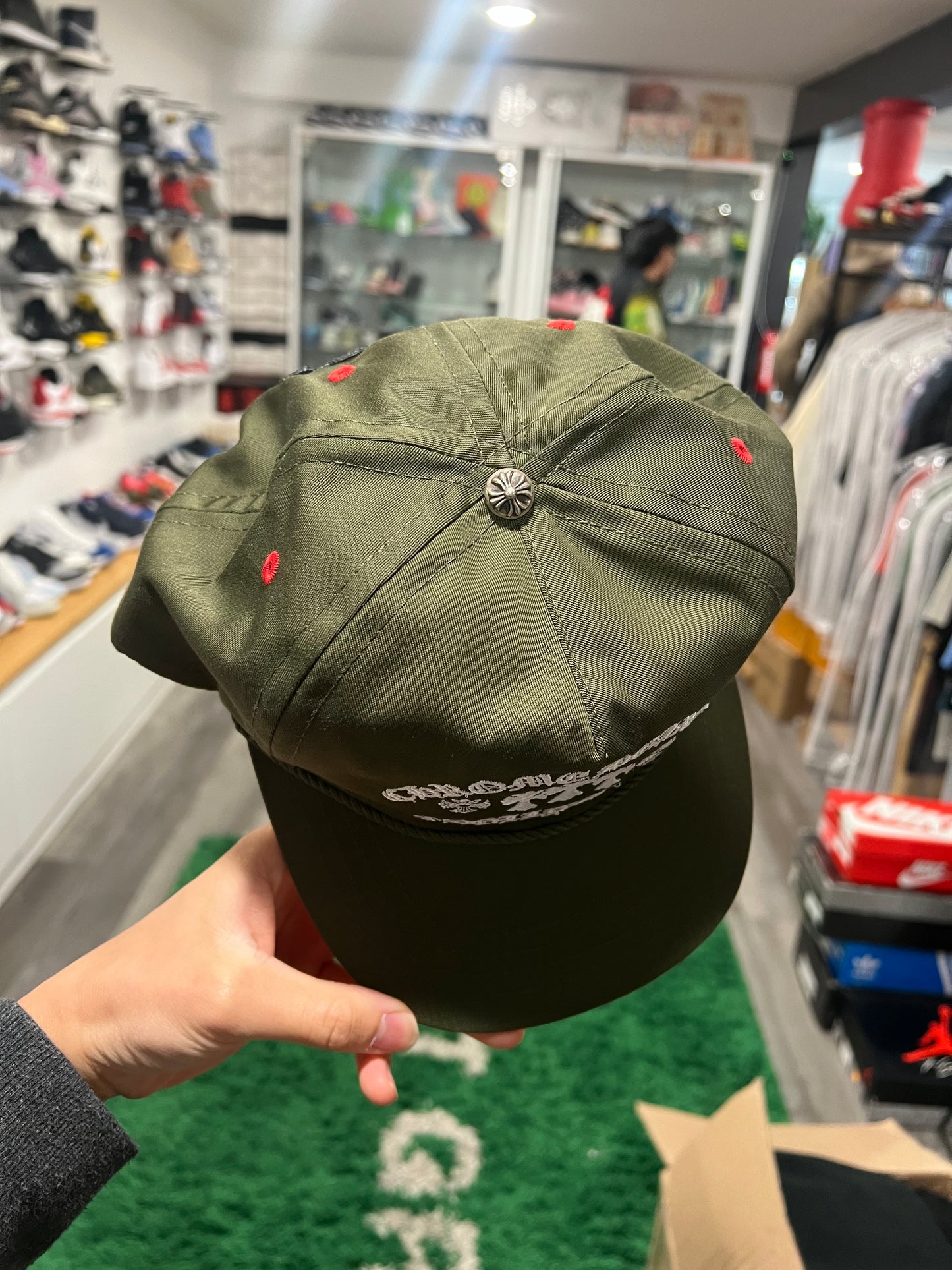 Chrome Hearts Gas Station Hat 5-Panel Hat Green/Red