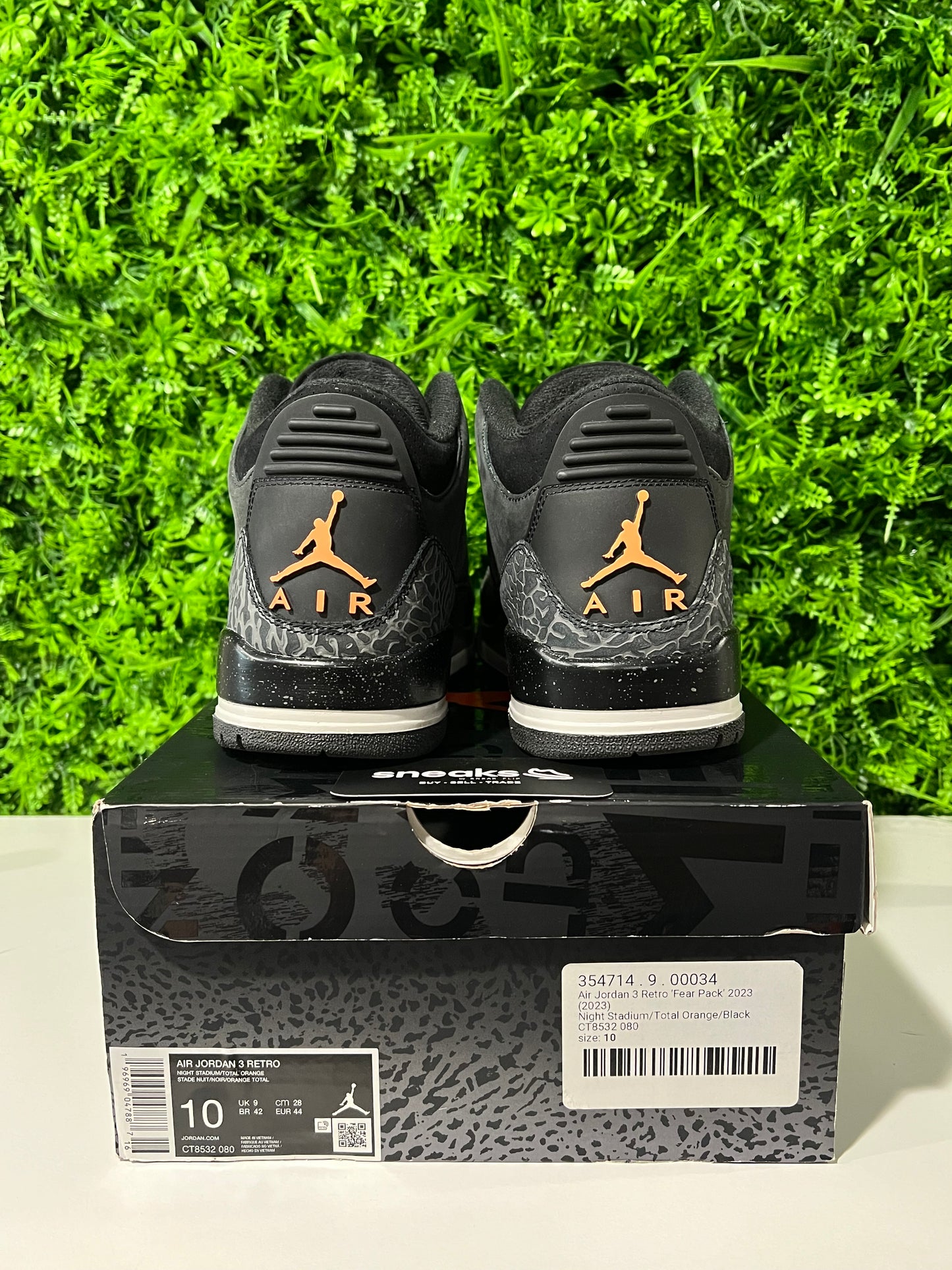 USED Air Jordan 3 Retro Fear 2023 CT8532-080 SIZE 10M OG ALL